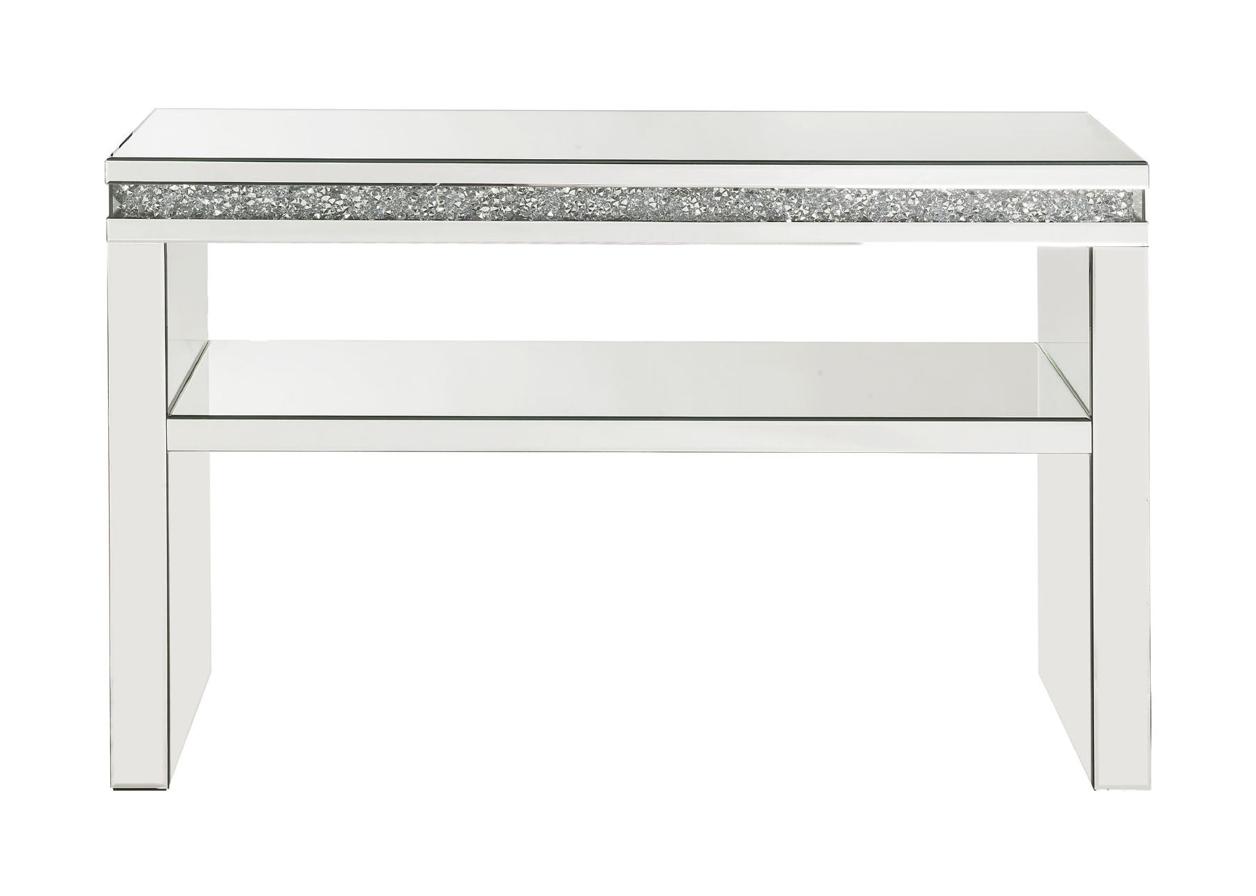 Noralie 90675 Mirrored/Faux Diamonds Sofa Table