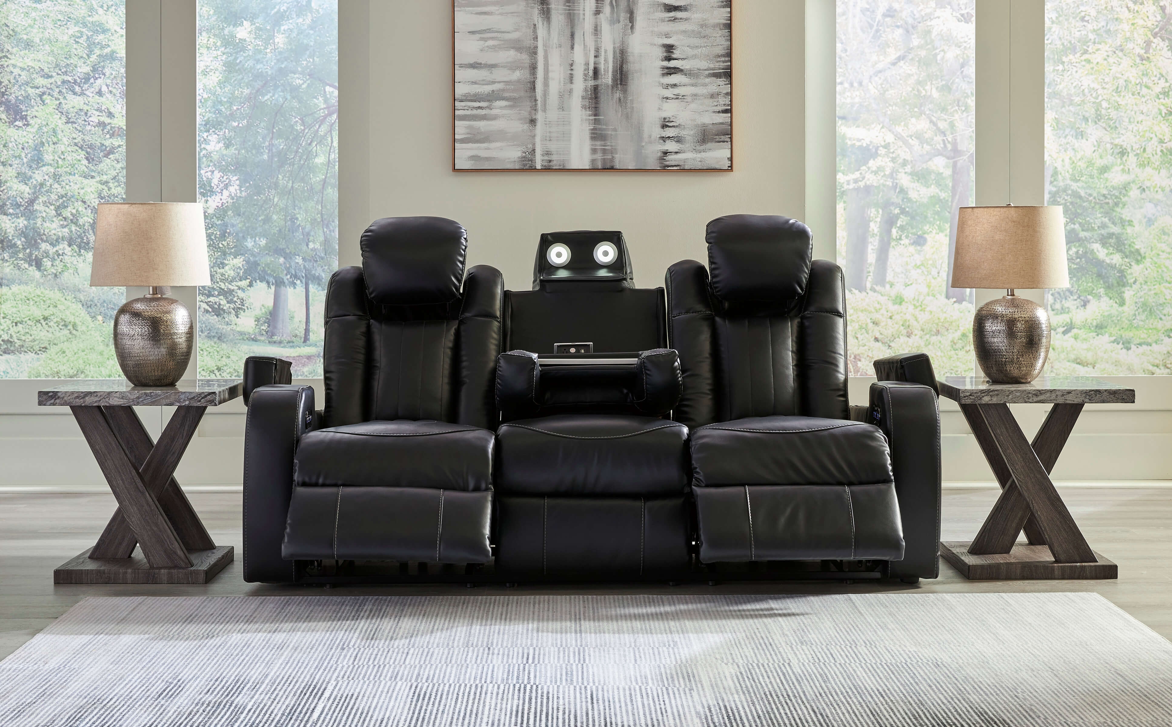 Ashley Caveman Dual Power Reclining Sofa