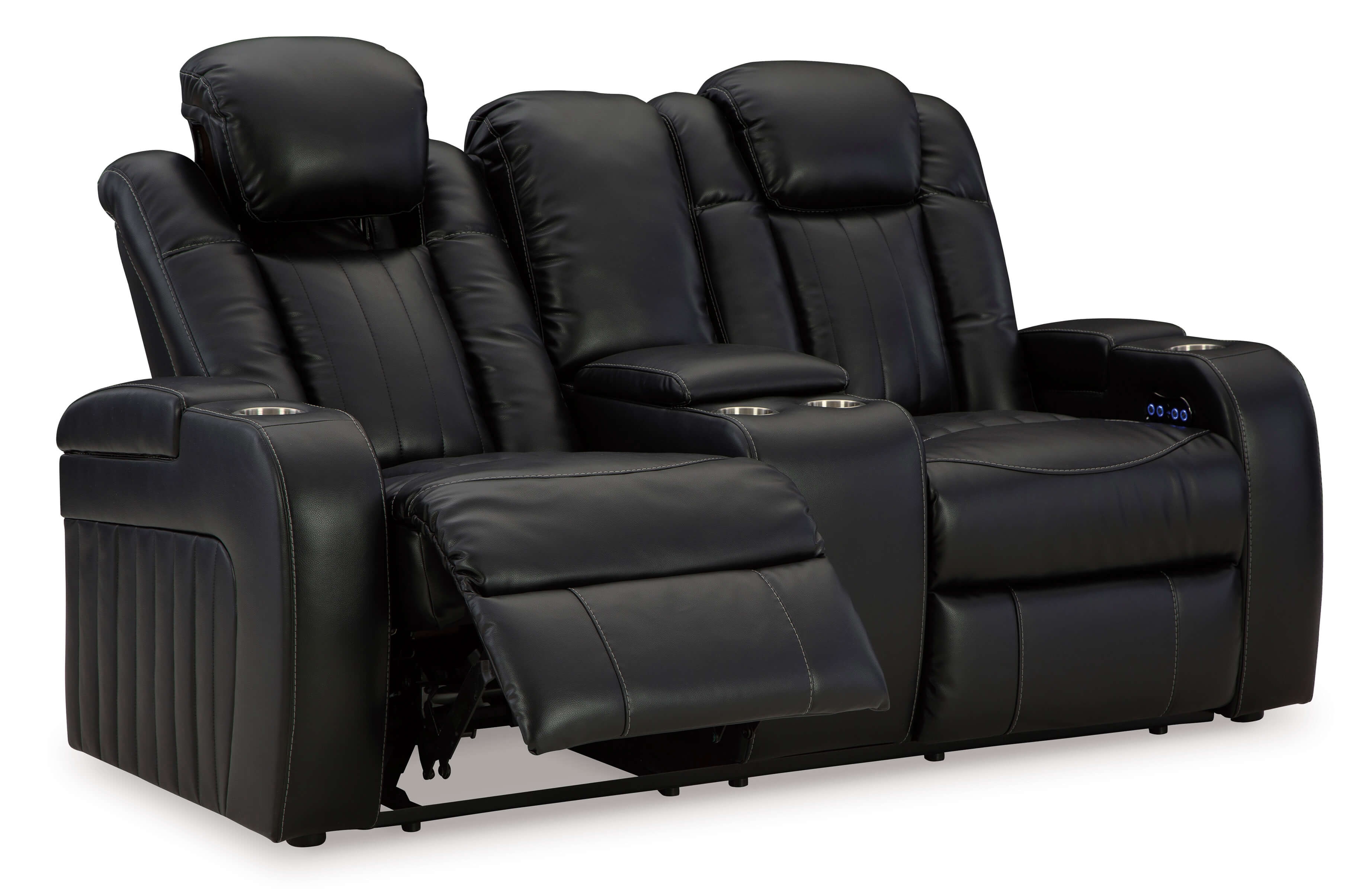 Caveman Den Polyester Power Reclining Loveseat