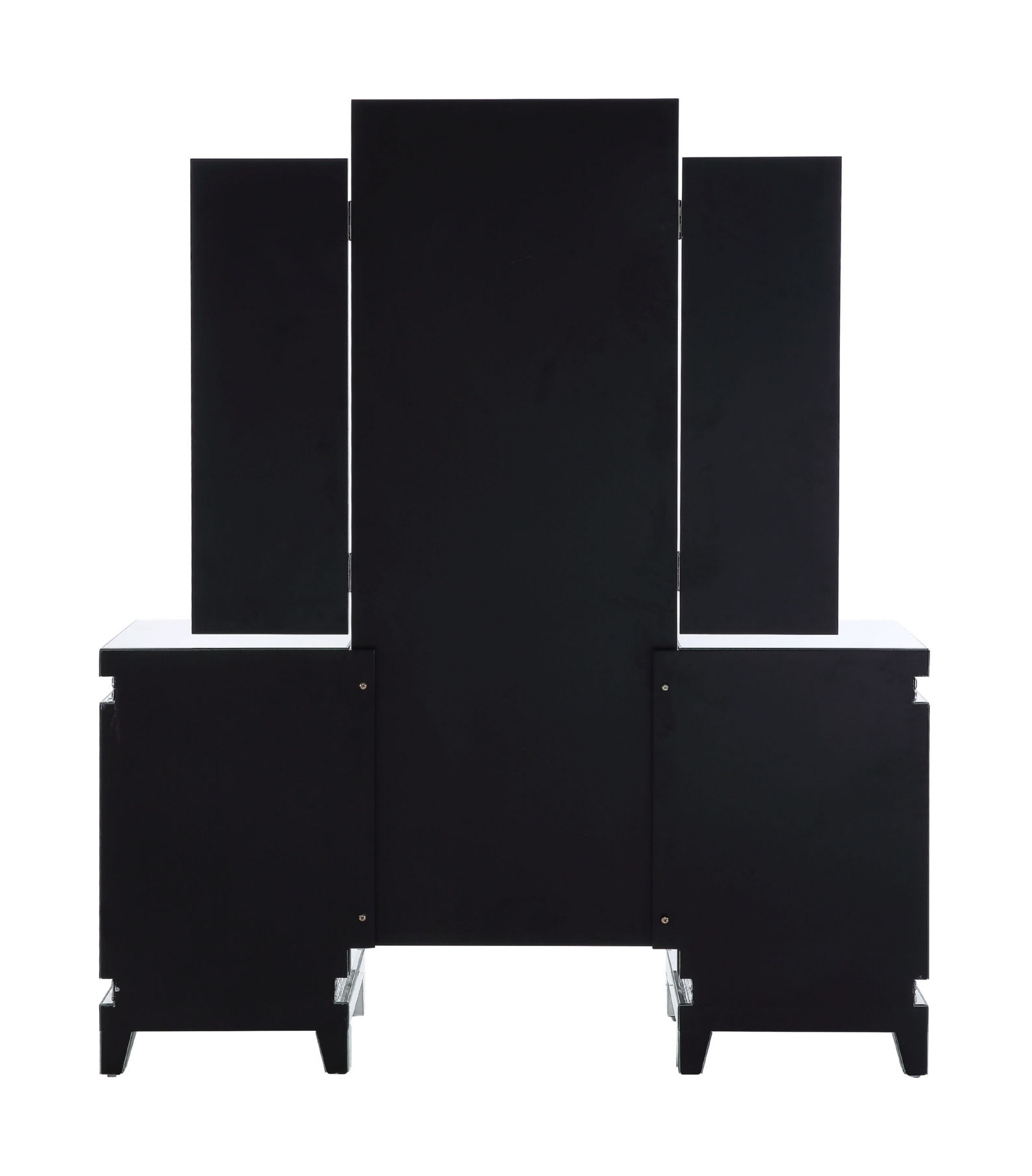 Lotus 90805 Mirrored/Faux Crystals Vanity Desk