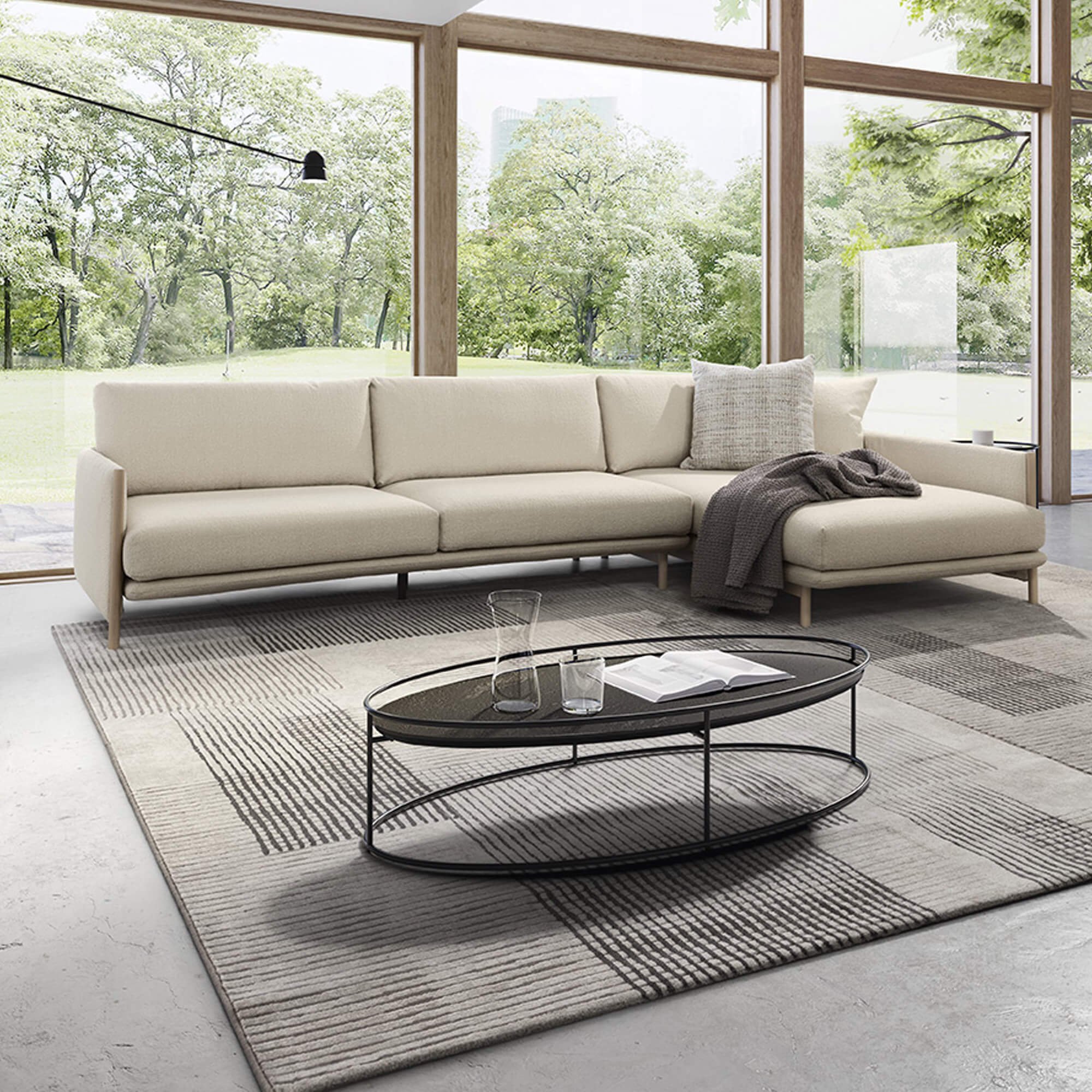 Zen Polypropylene/Polyester Japanese Ink-Design Rug