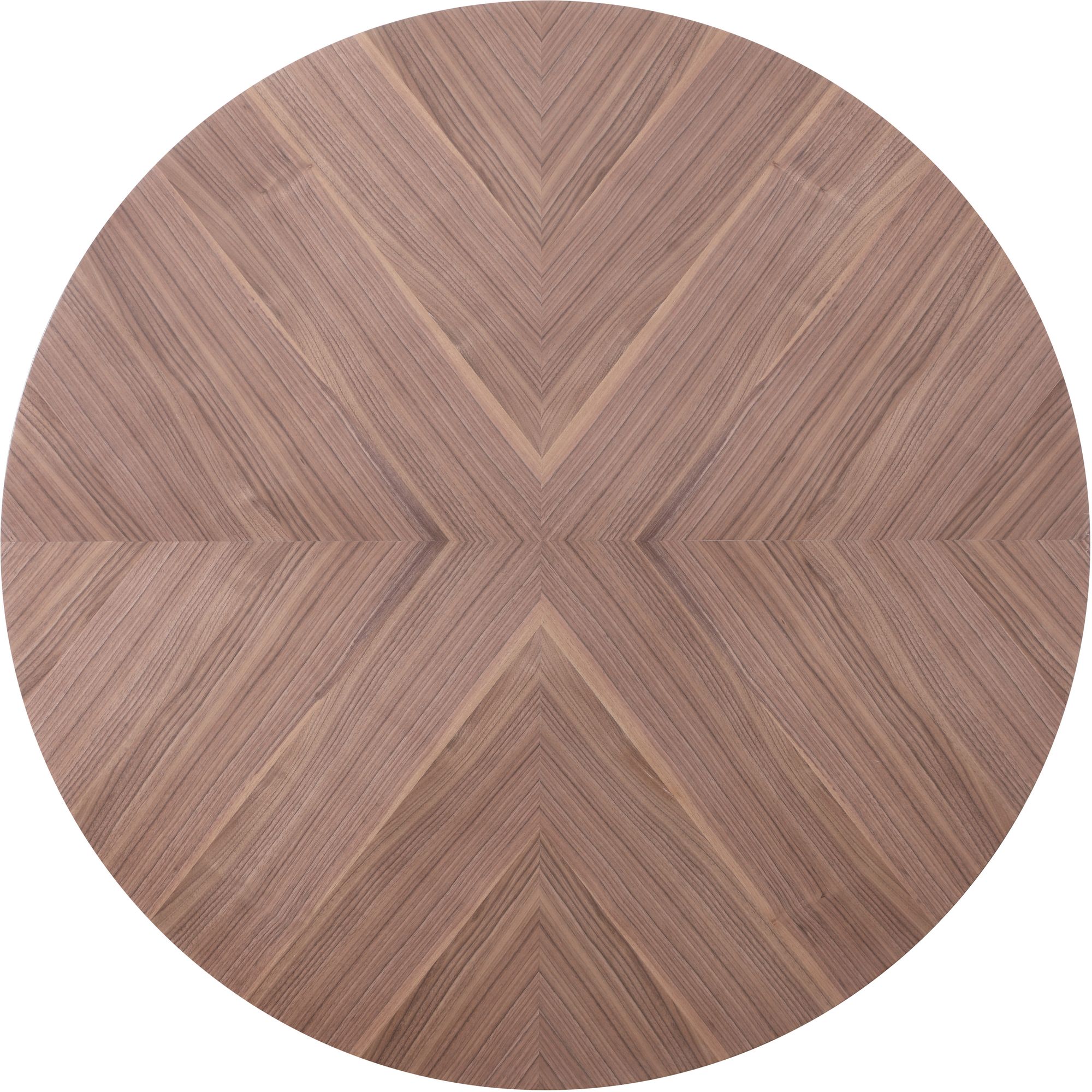Eleanor 46" Round Wood Veneer Dining Table with Brushed Gold Base