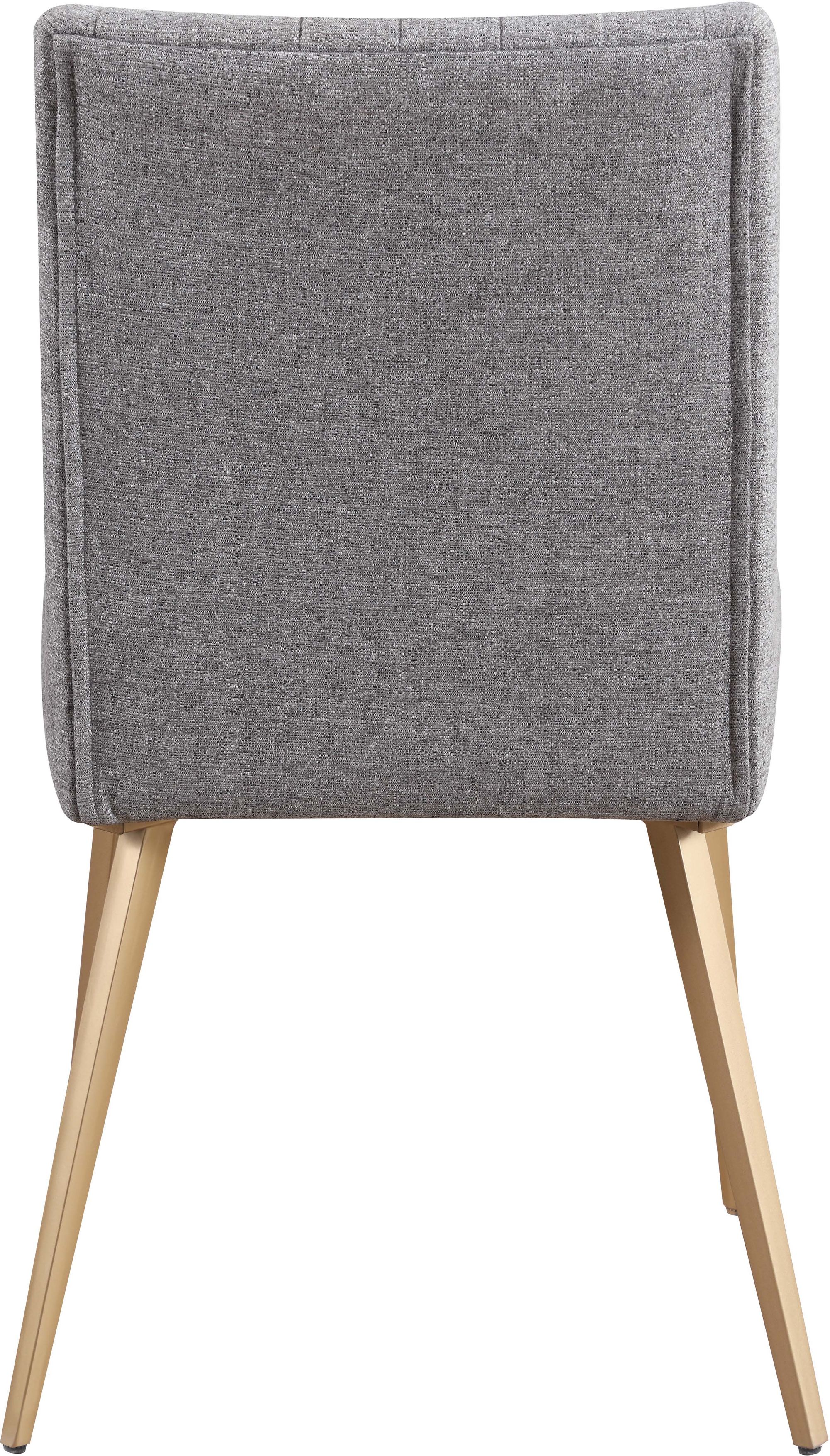 Eleanor Linen Dining Chair with Brushed Gold Legs
