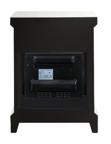Noralie 90866 Mirror/Faux Diamonds LED Fireplace w/ Remote Control & Timer
