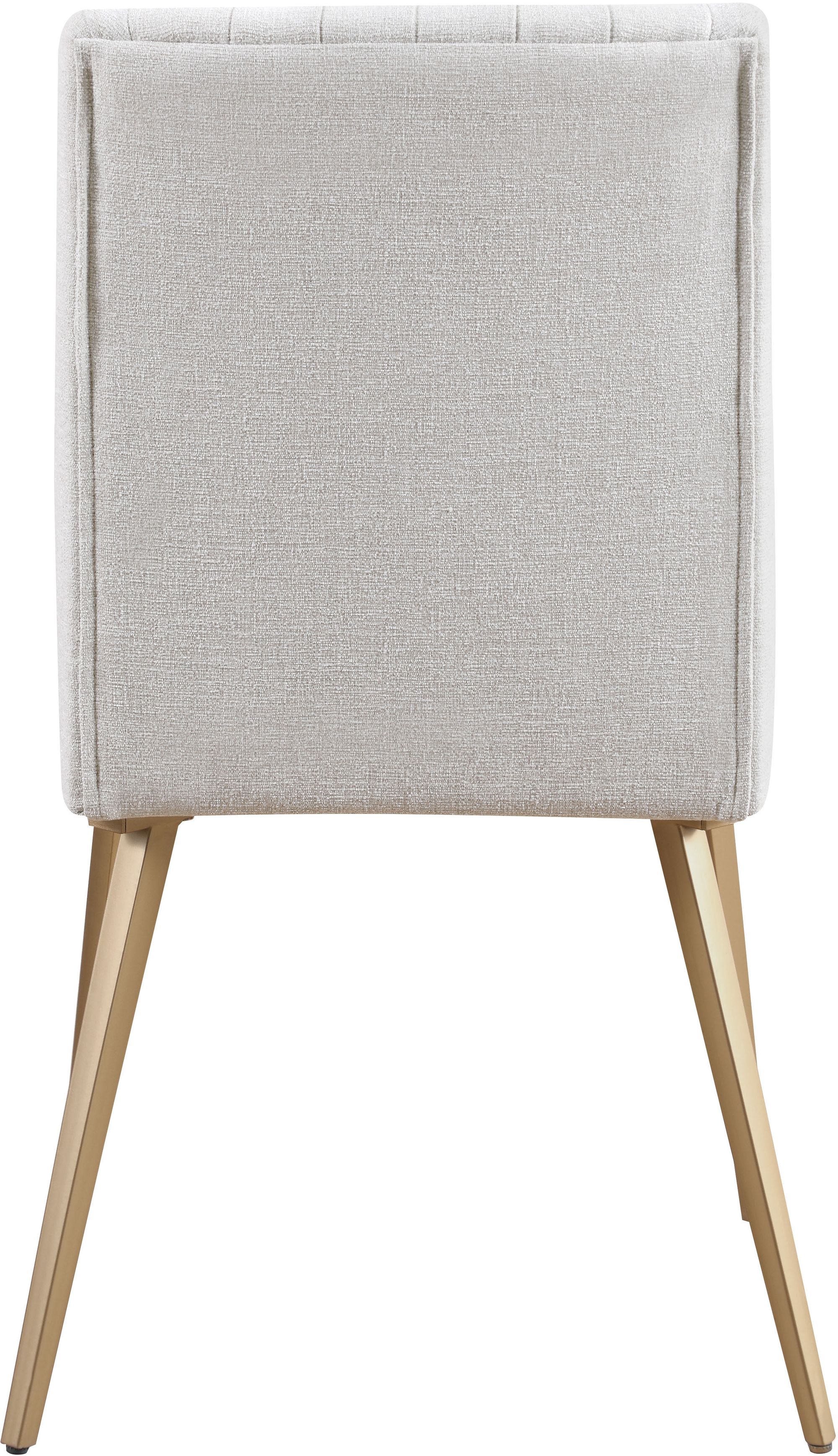 Eleanor Linen Dining Chair with Brushed Gold Legs