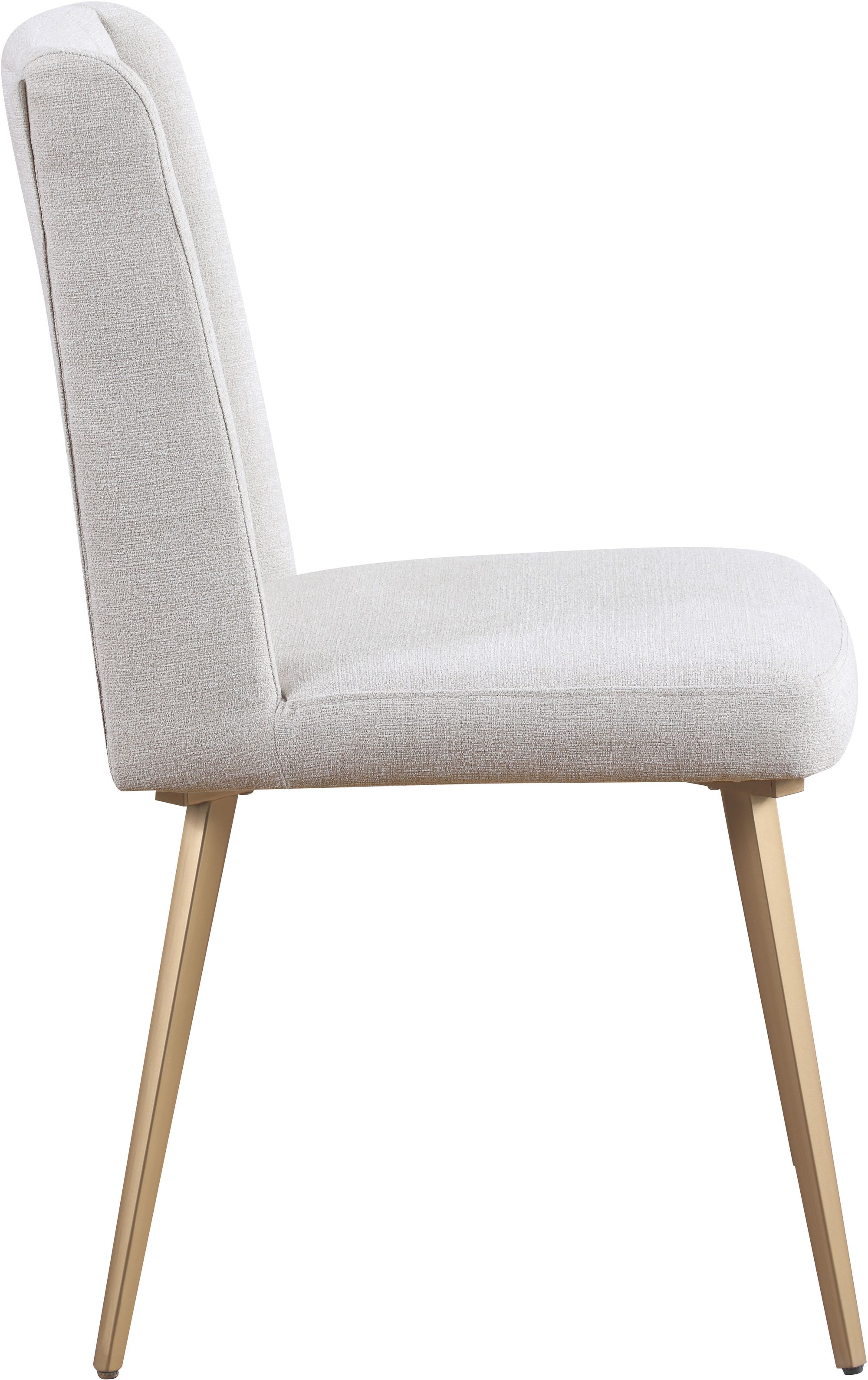 Eleanor Linen Dining Chair with Brushed Gold Legs