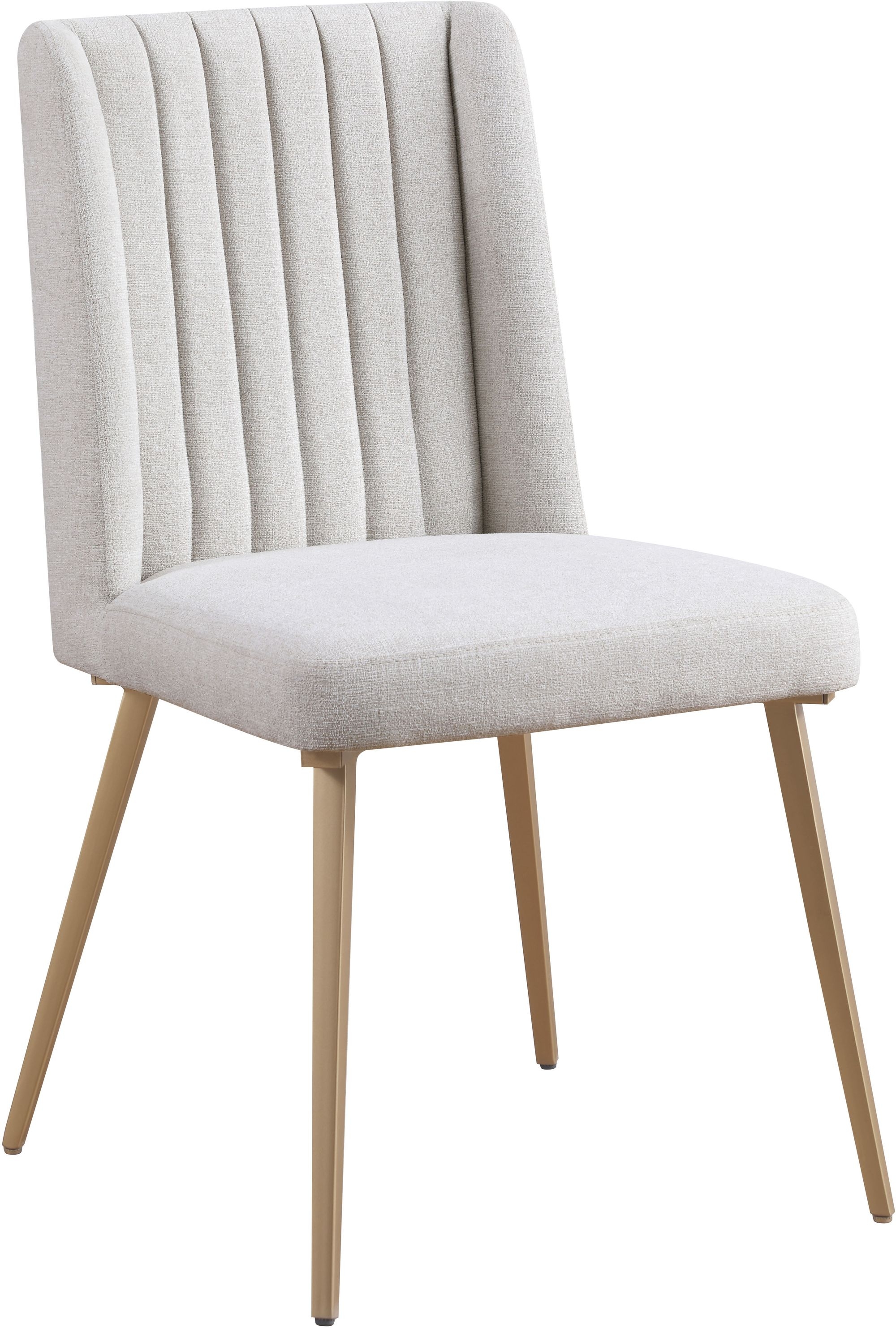 Eleanor Linen Dining Chair with Brushed Gold Legs