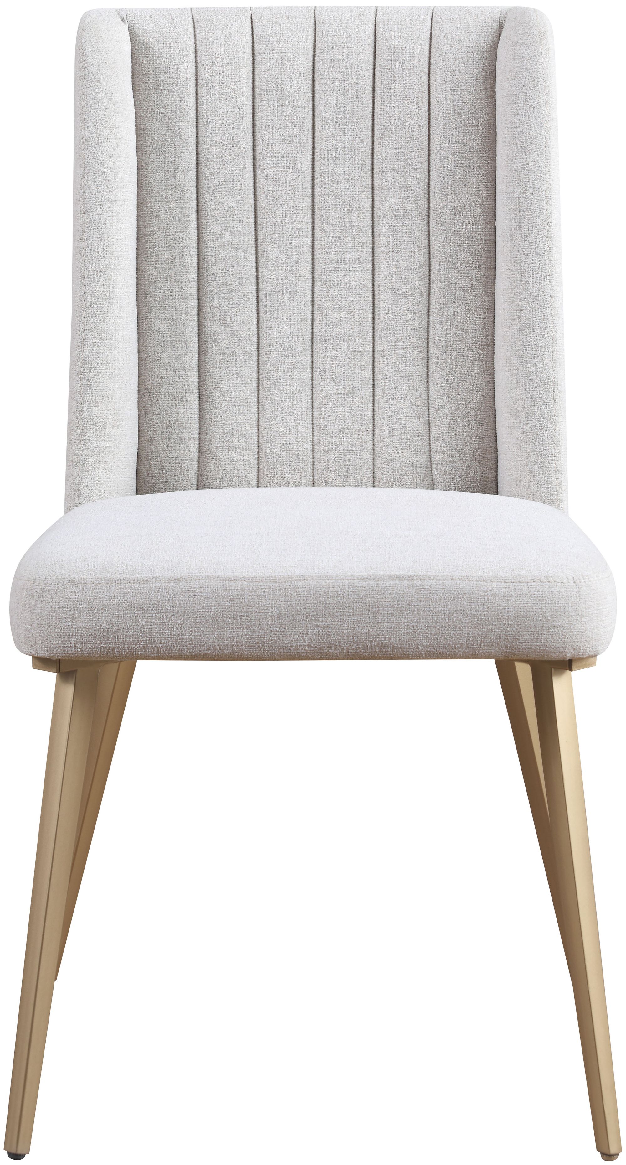 Eleanor Linen Dining Chair with Brushed Gold Legs