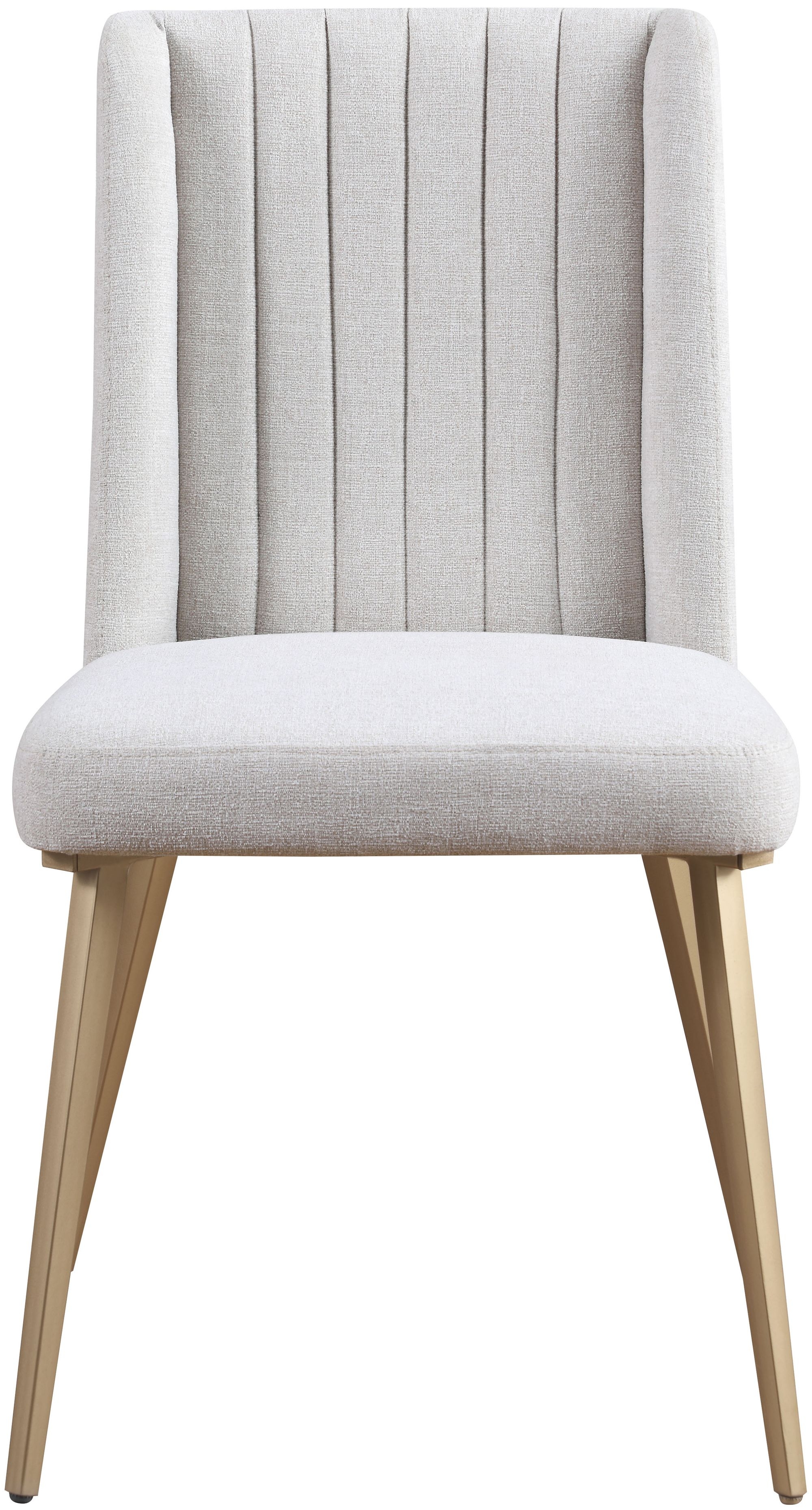 Eleanor Linen Dining Chair with Brushed Gold Legs