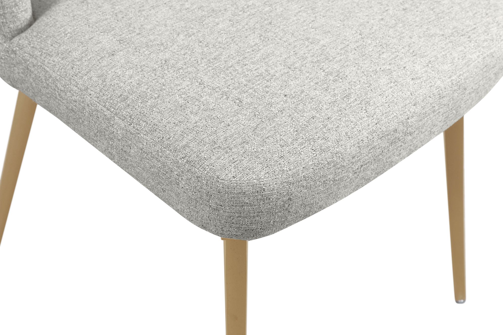 Eleanor Linen Dining Chair with Brushed Gold Legs