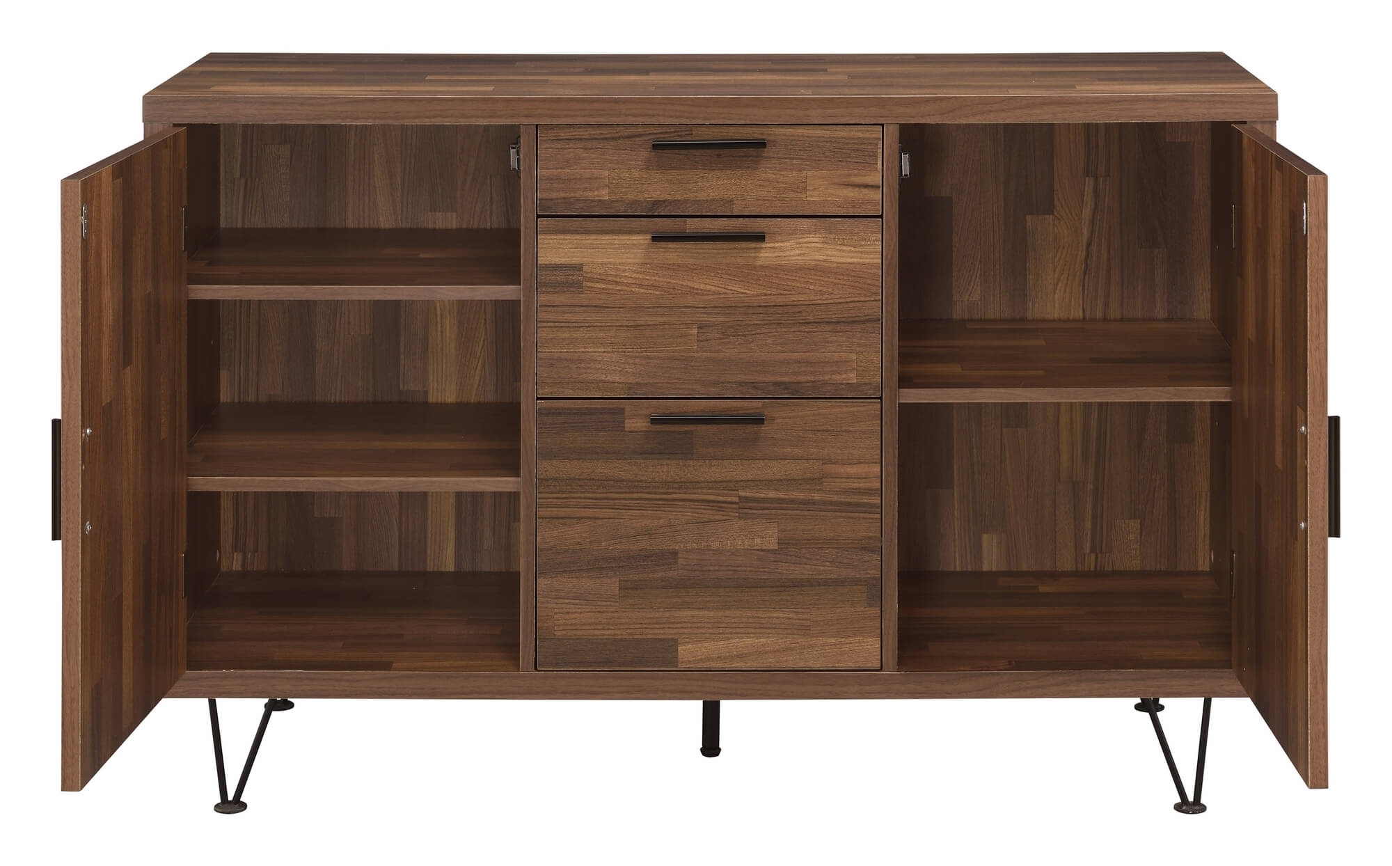 Pinacle Wood/Wood Veneer/Metal Cabinet/Buffet