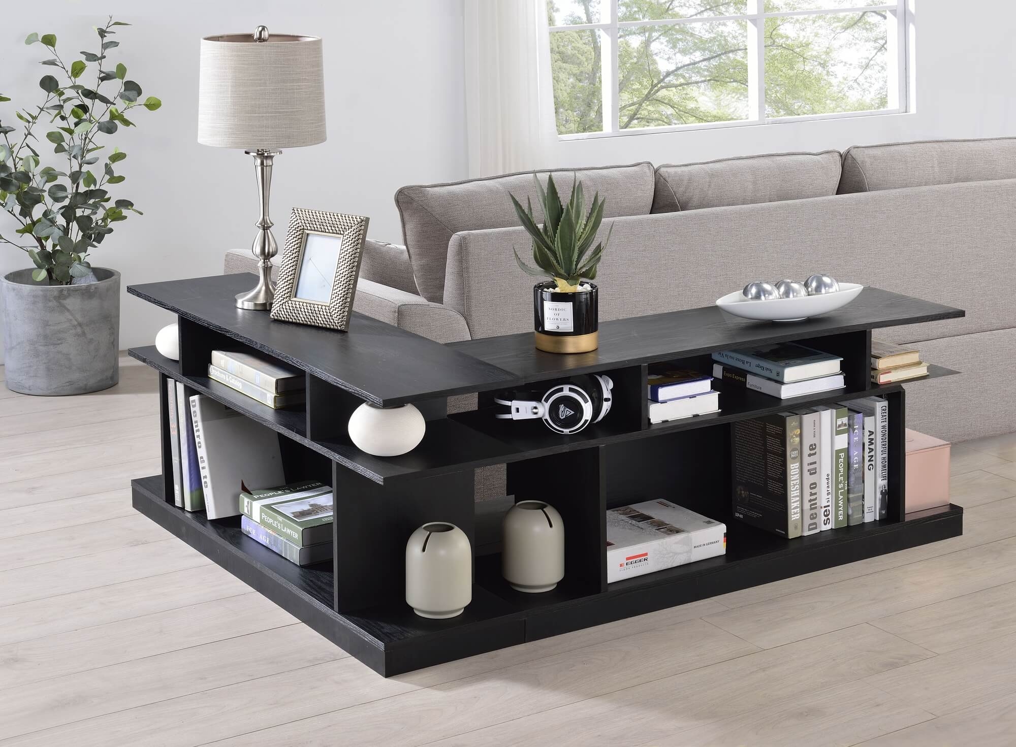Sollix Wood/Wood Veneer Sofa Table