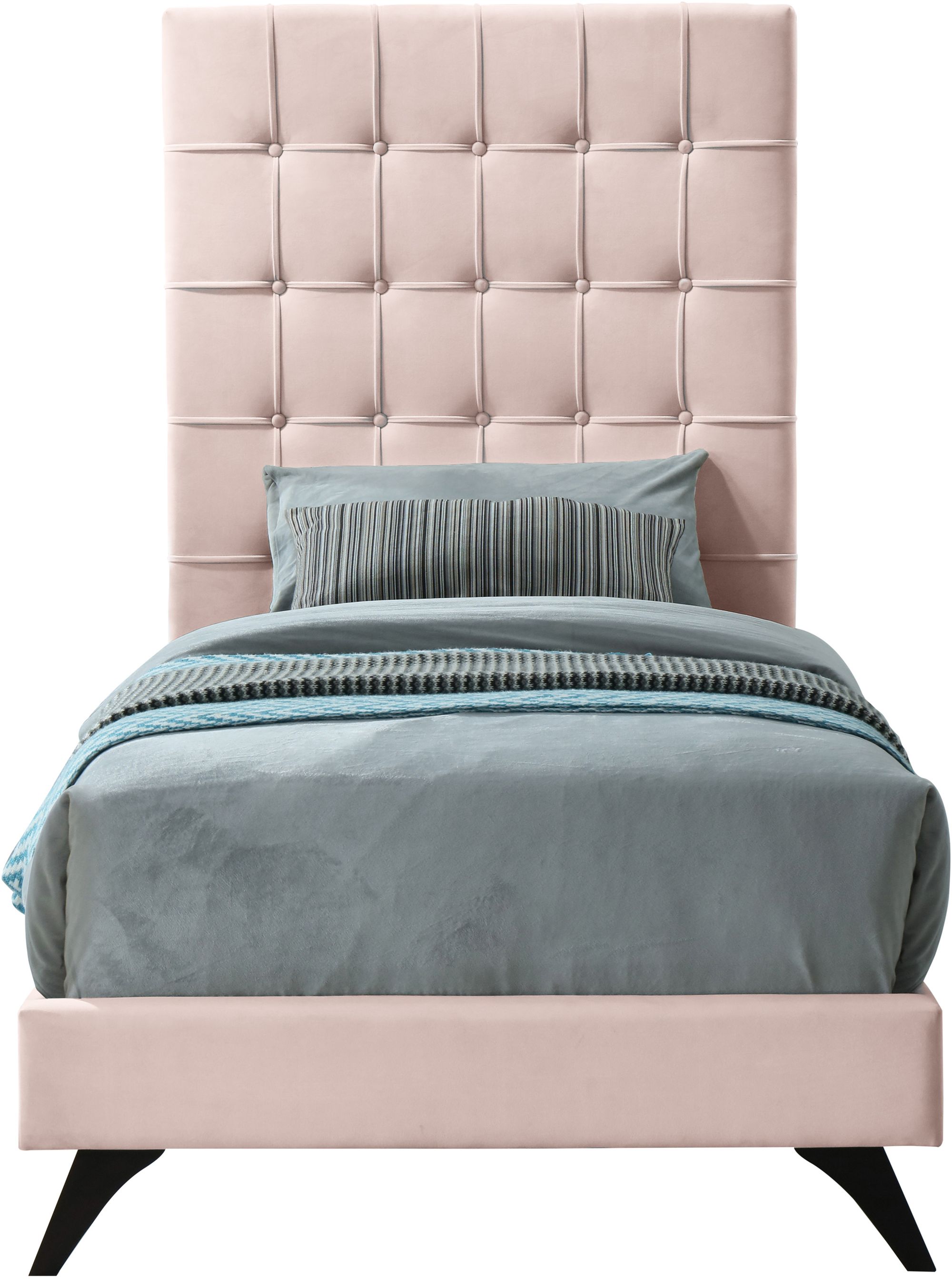 Elly Velvet Twin Size Bed