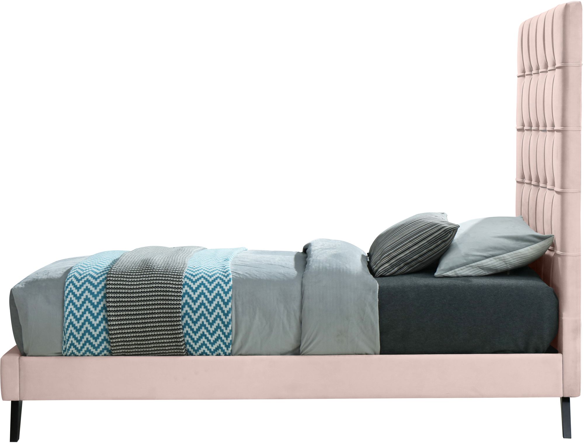 Elly Velvet Twin Size Bed