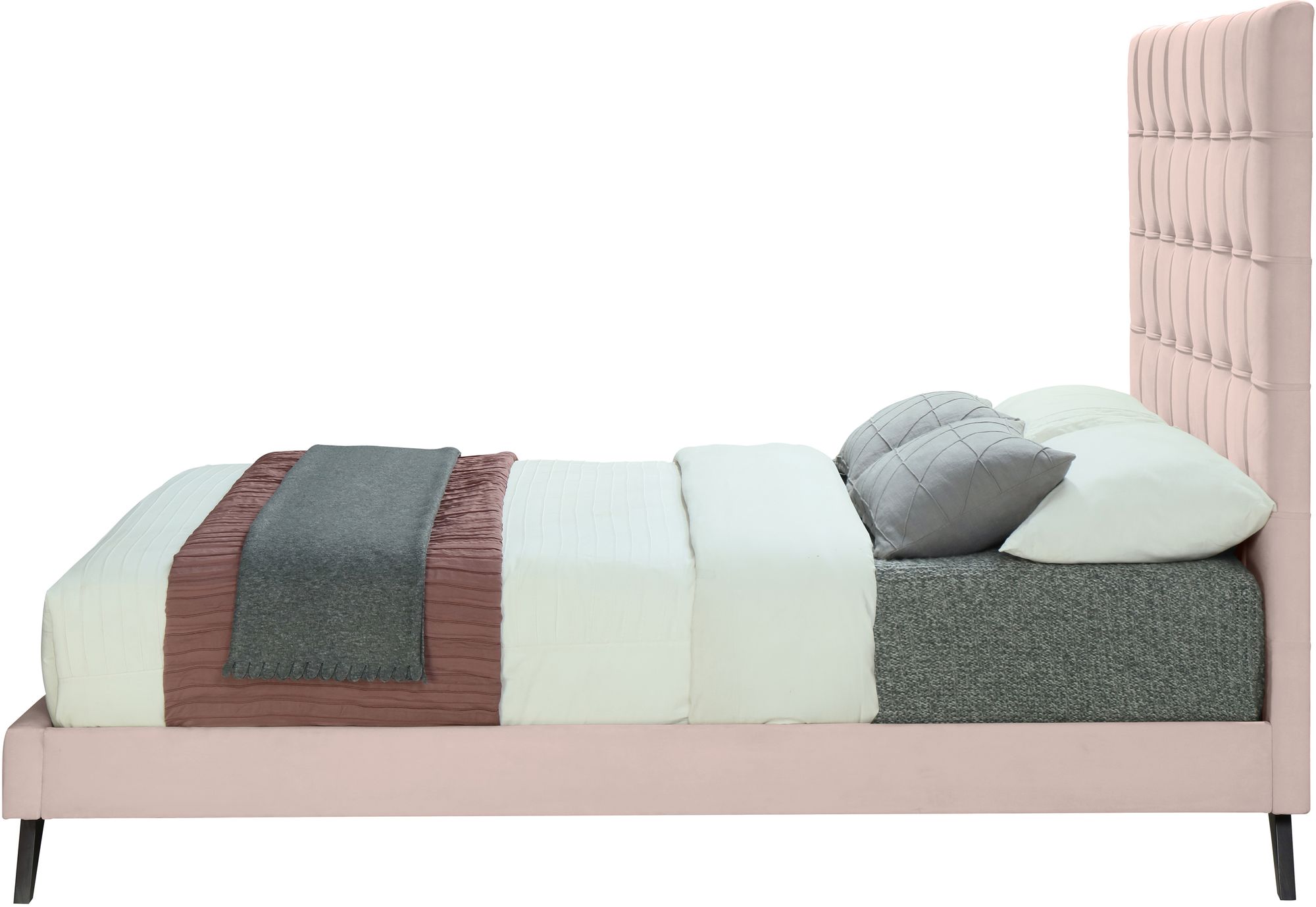 Elly Velvet Queen Size Bed