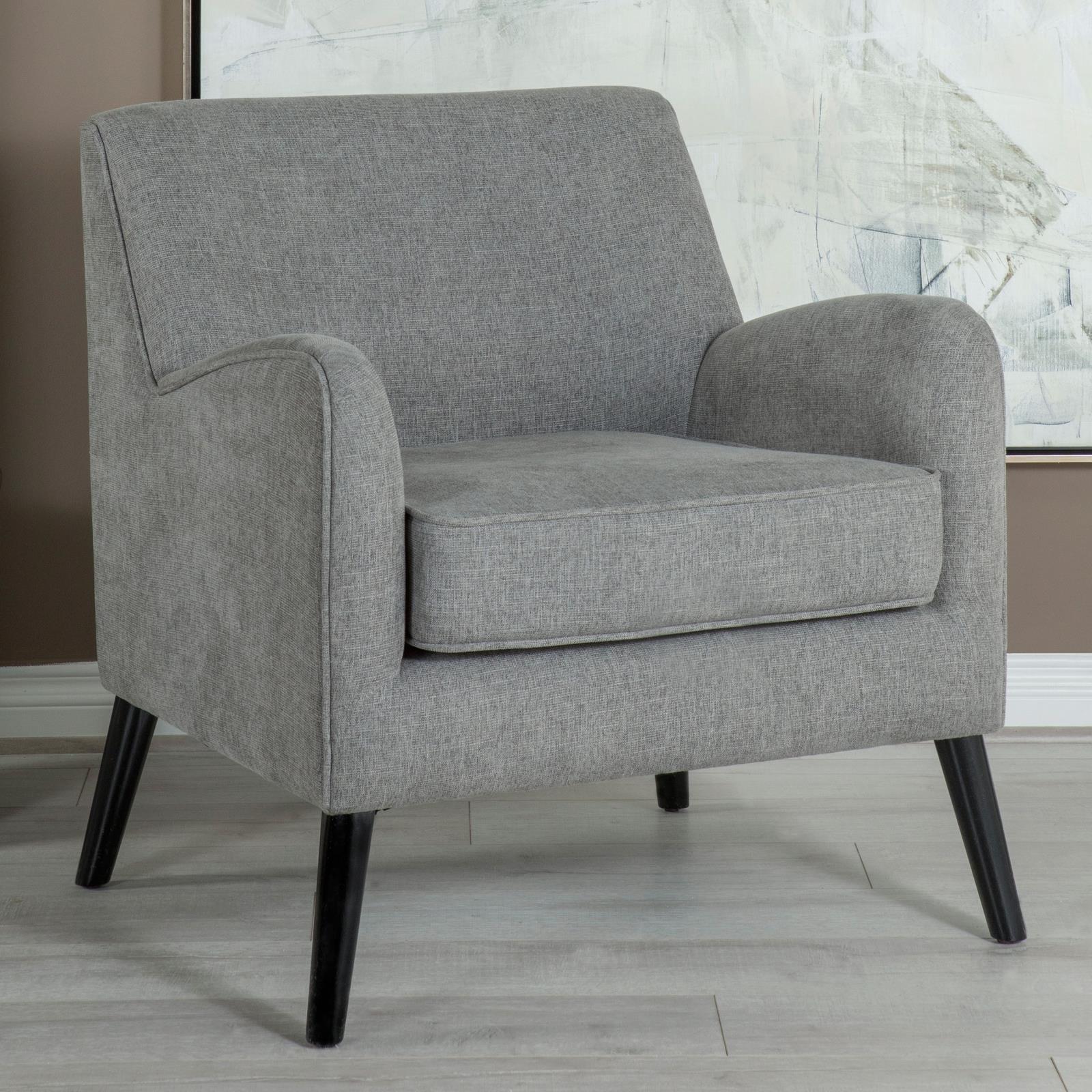 Charlie Fabric Accent Chair with Reversible Seat Cushion