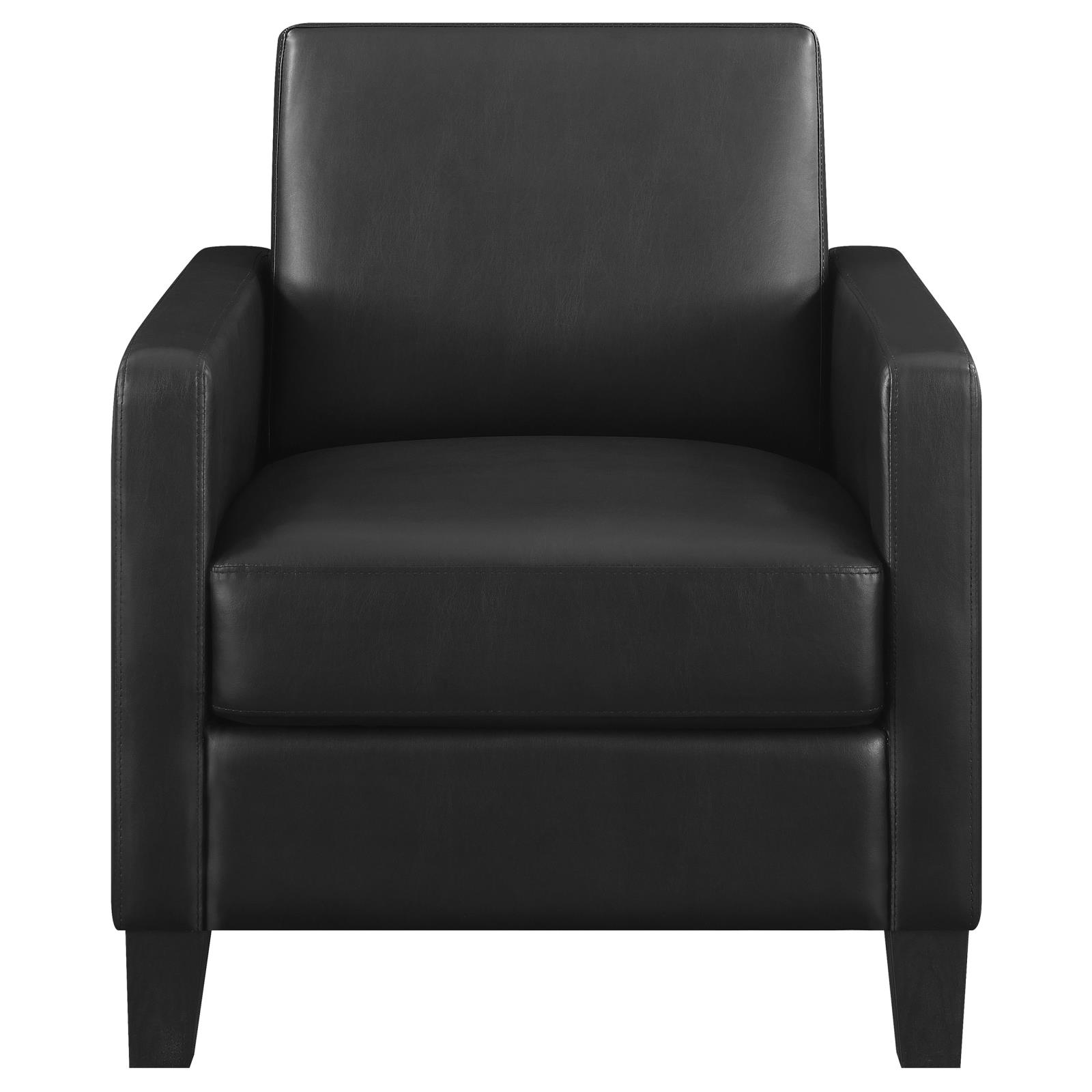 Julio Leatherette Accent Chair with Track Arms