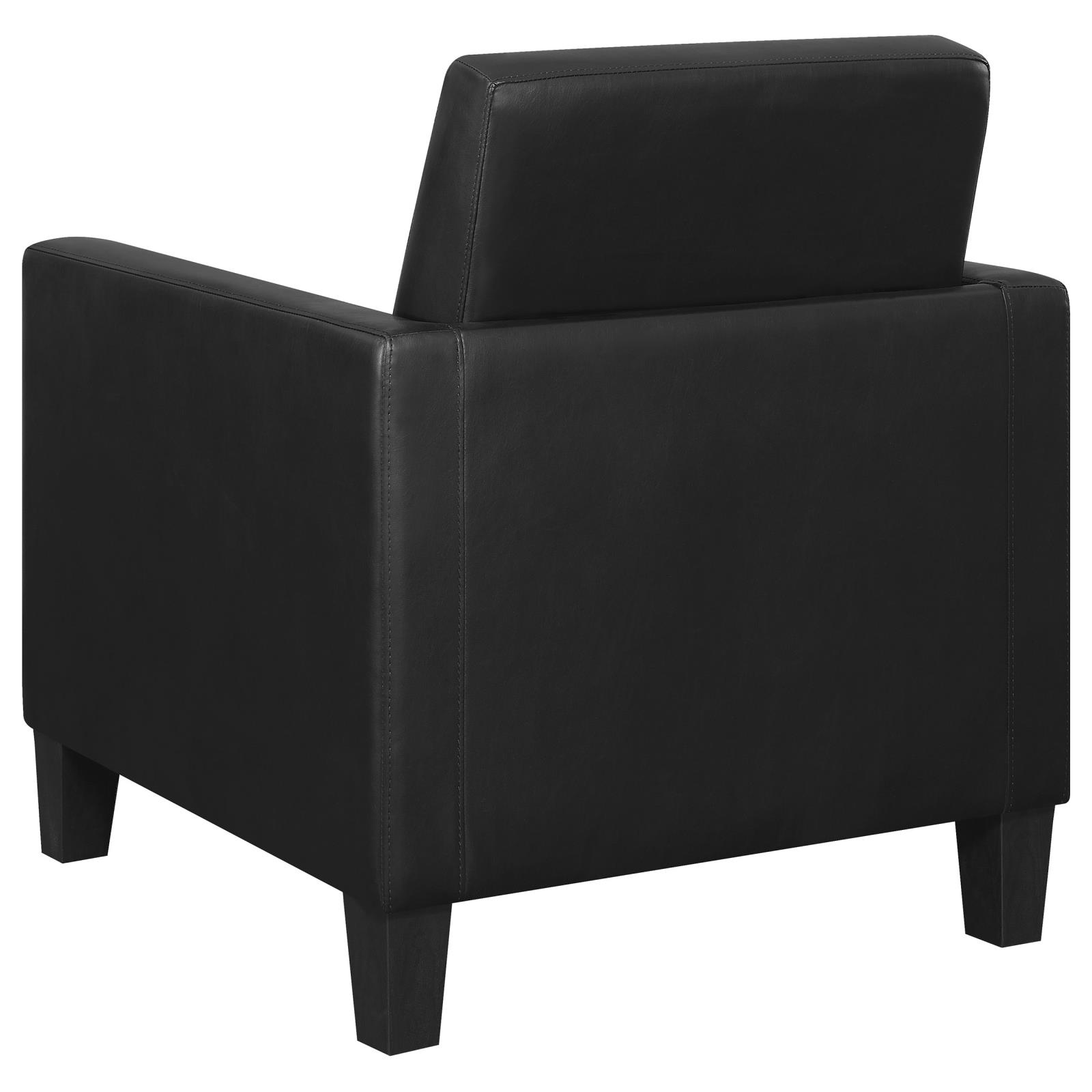 Julio Leatherette Accent Chair with Track Arms