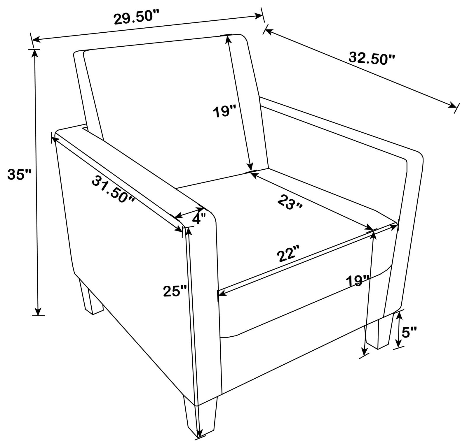 Julio Leatherette Accent Chair with Track Arms