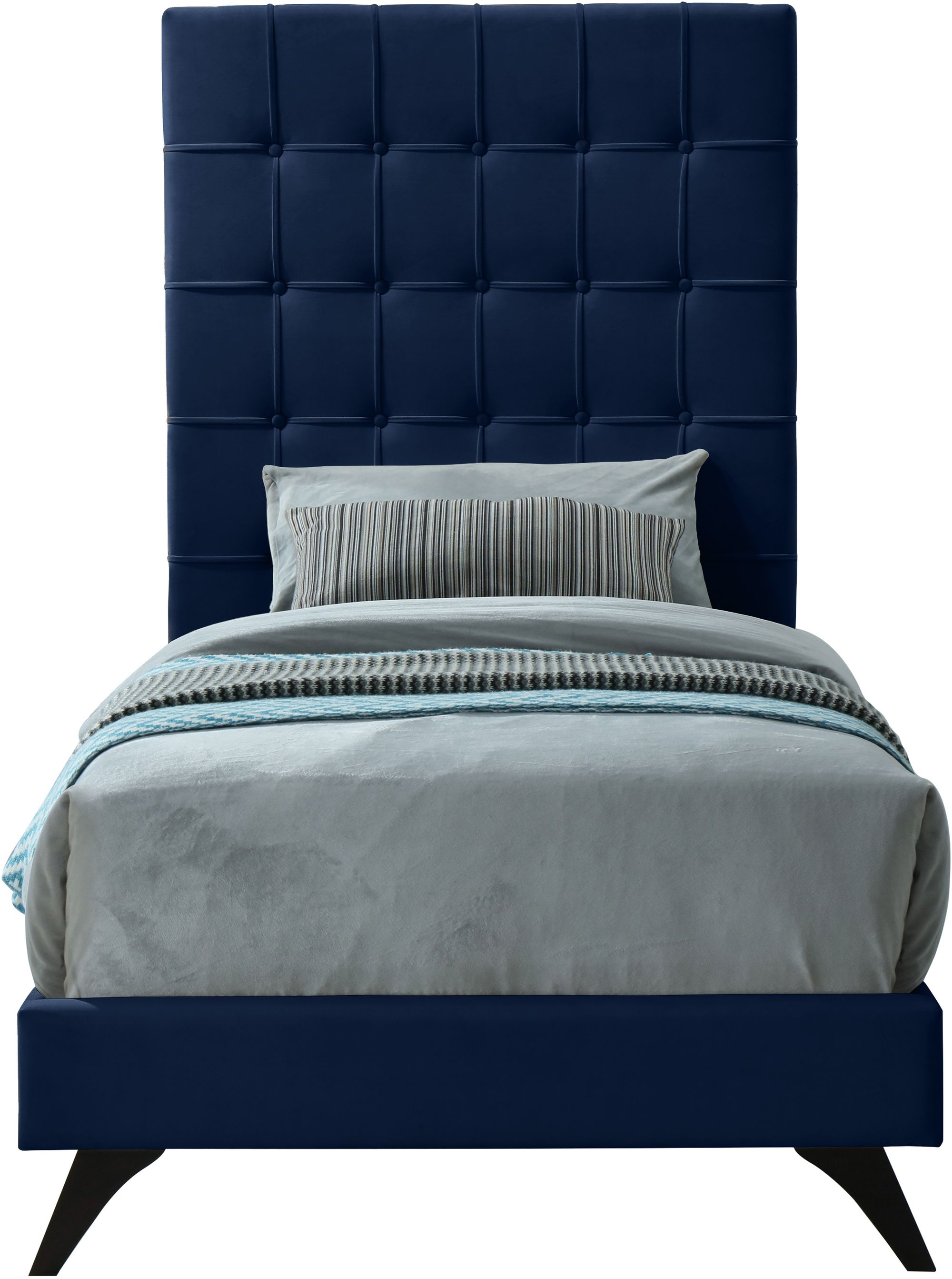 Elly Velvet Twin Size Bed