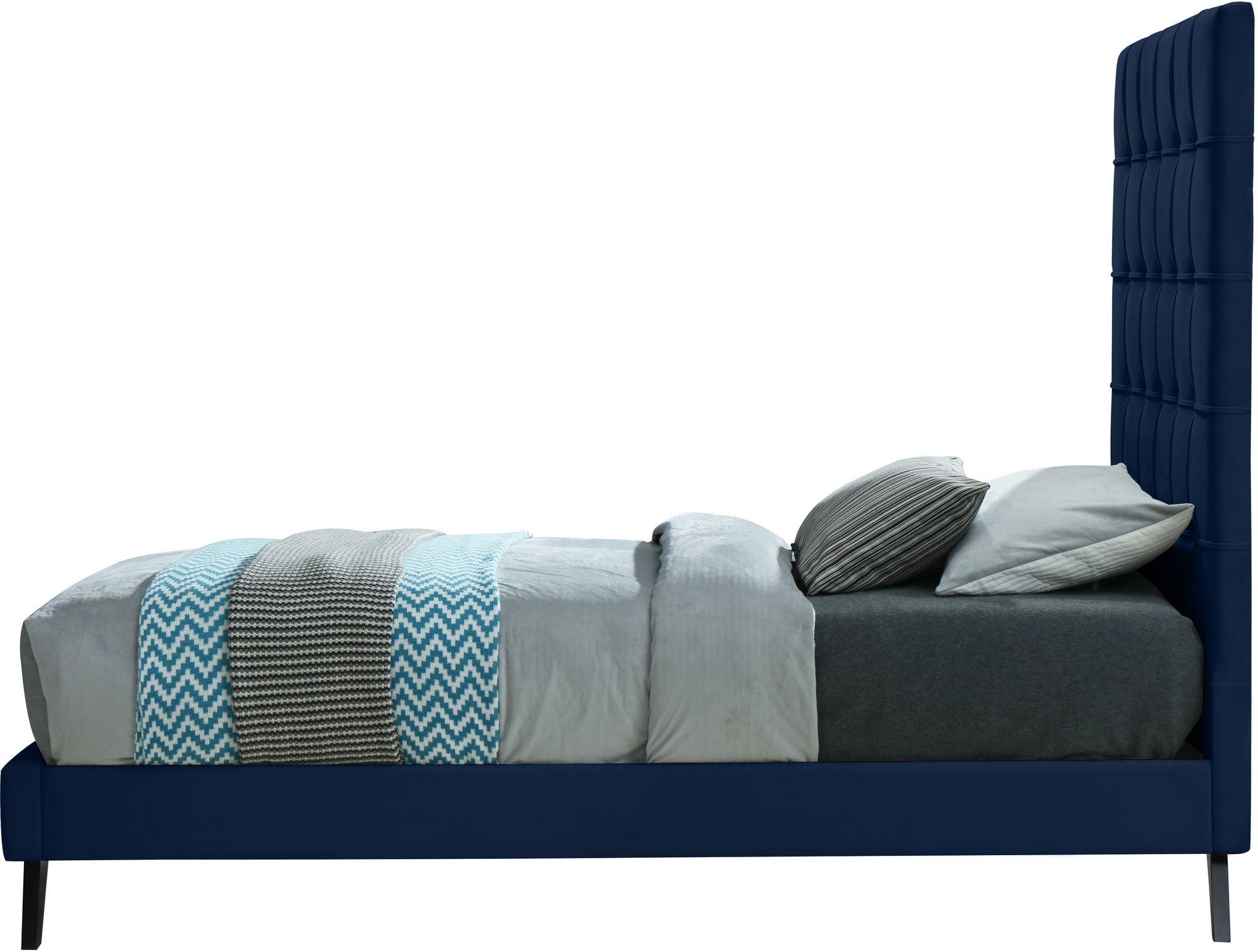 Elly Velvet Twin Size Bed