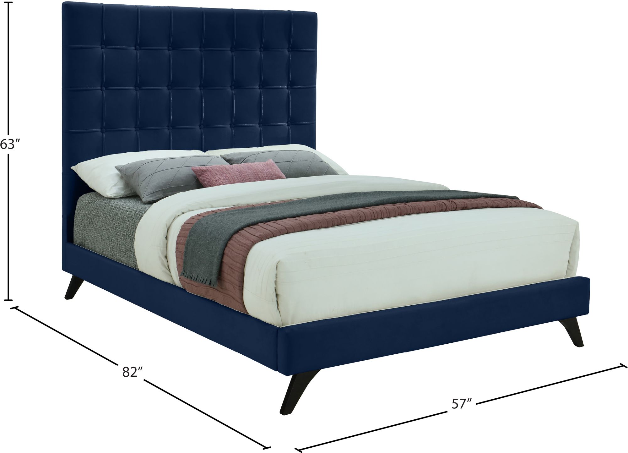 Elly Velvet Full Size Bed