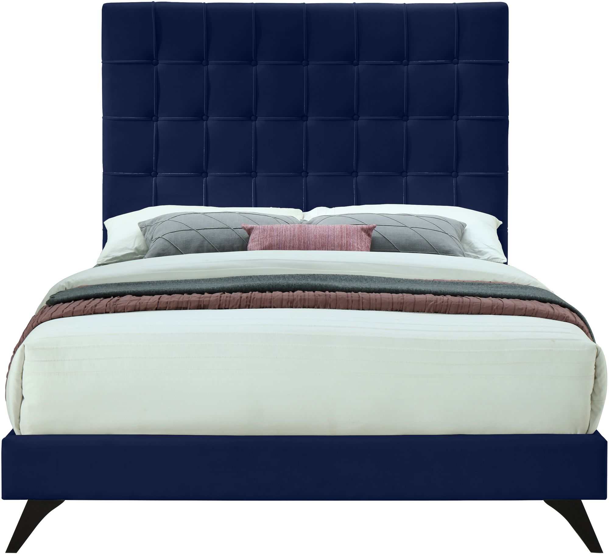 Elly Velvet Queen Size Bed