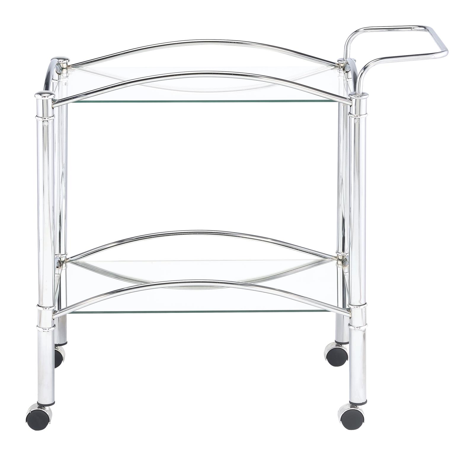 Shadix 2-tier Serving Cart with Glass Top
