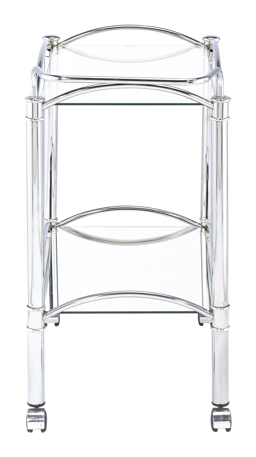 Shadix 2-tier Serving Cart with Glass Top