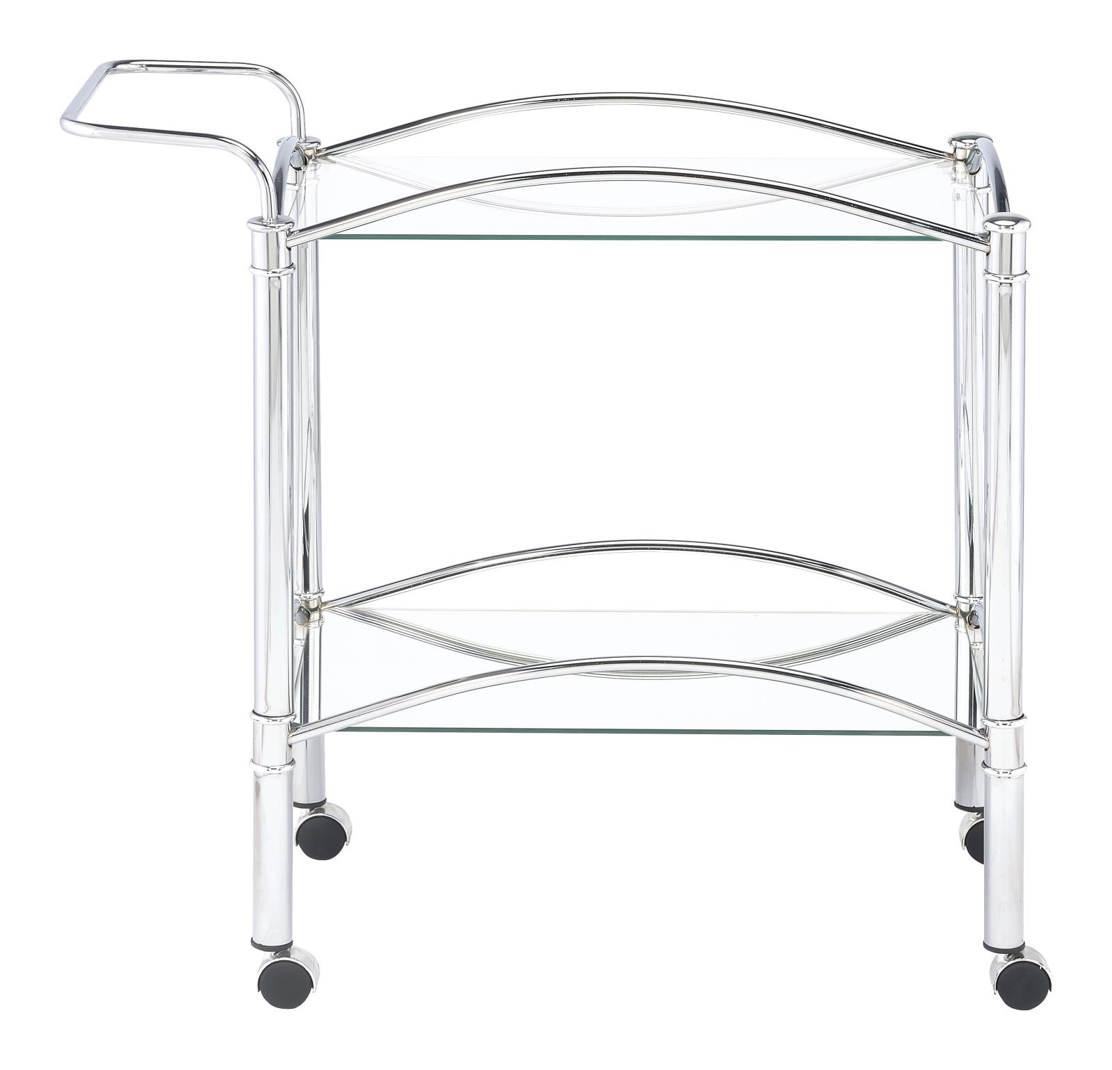 Shadix 2-tier Serving Cart with Glass Top