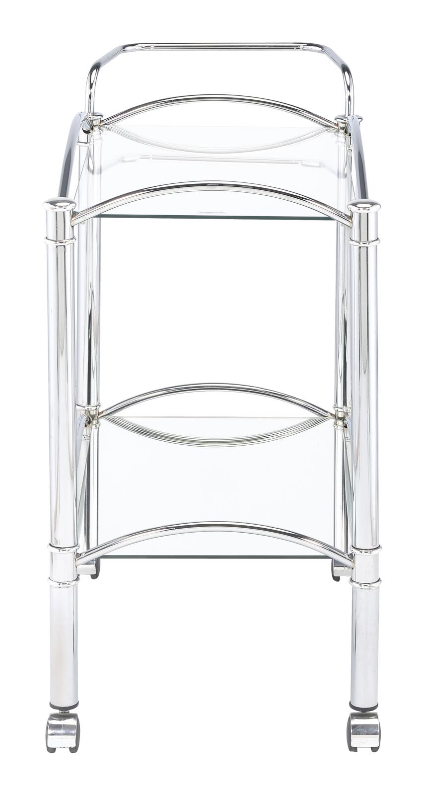 Shadix 2-tier Serving Cart with Glass Top