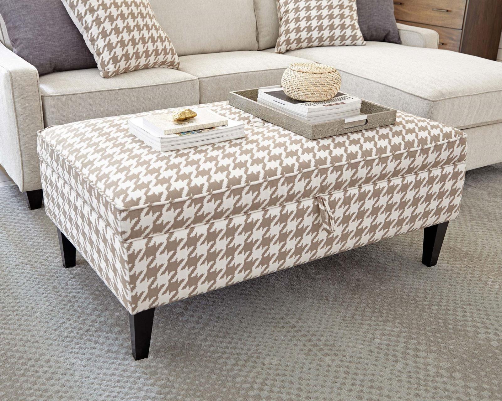 McLoughlin Fabric Storage Ottoman