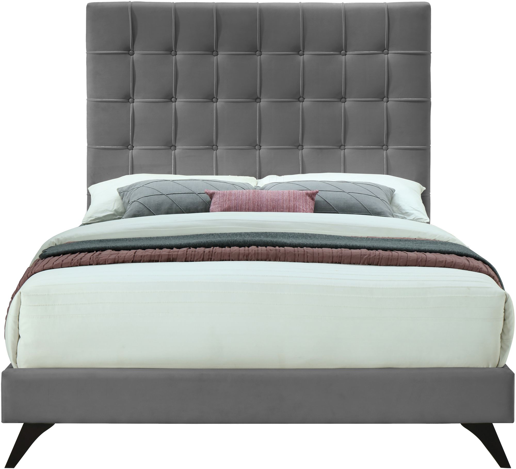 Elly Velvet Queen Size Bed