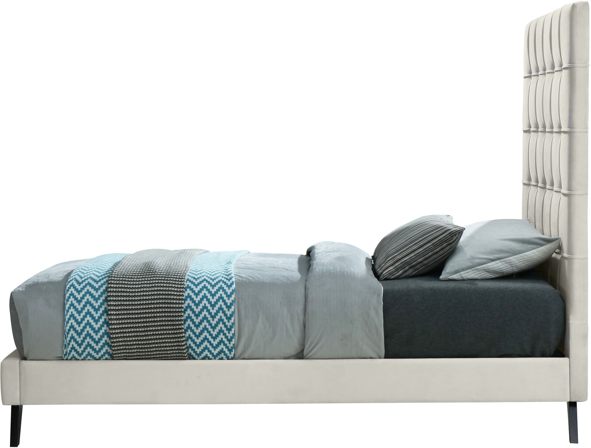 Elly Velvet Twin Size Bed