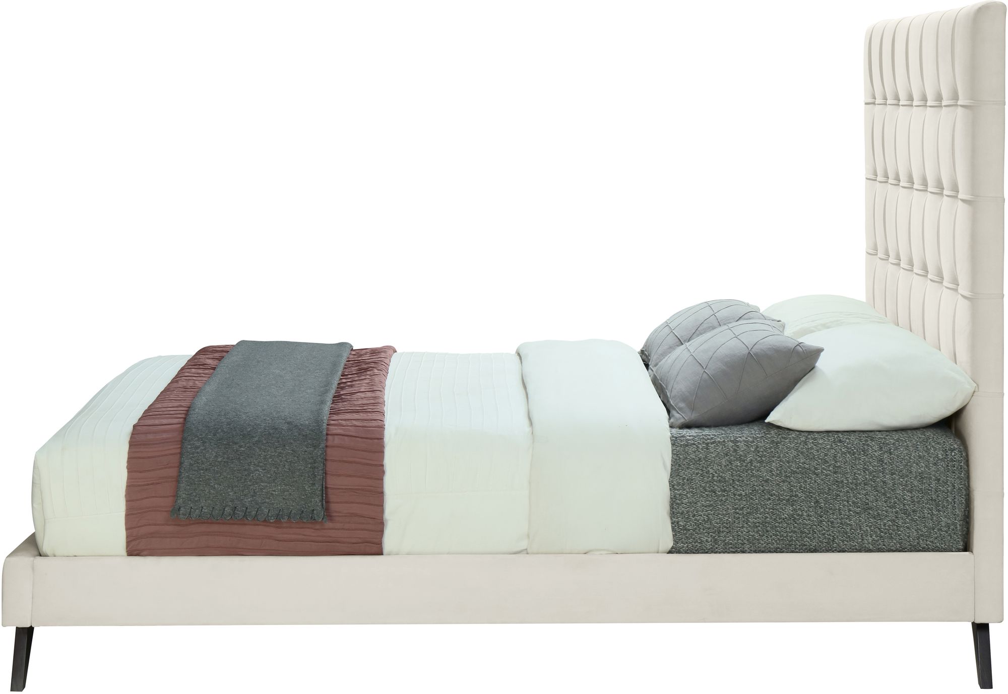 Elly Velvet King Size Bed