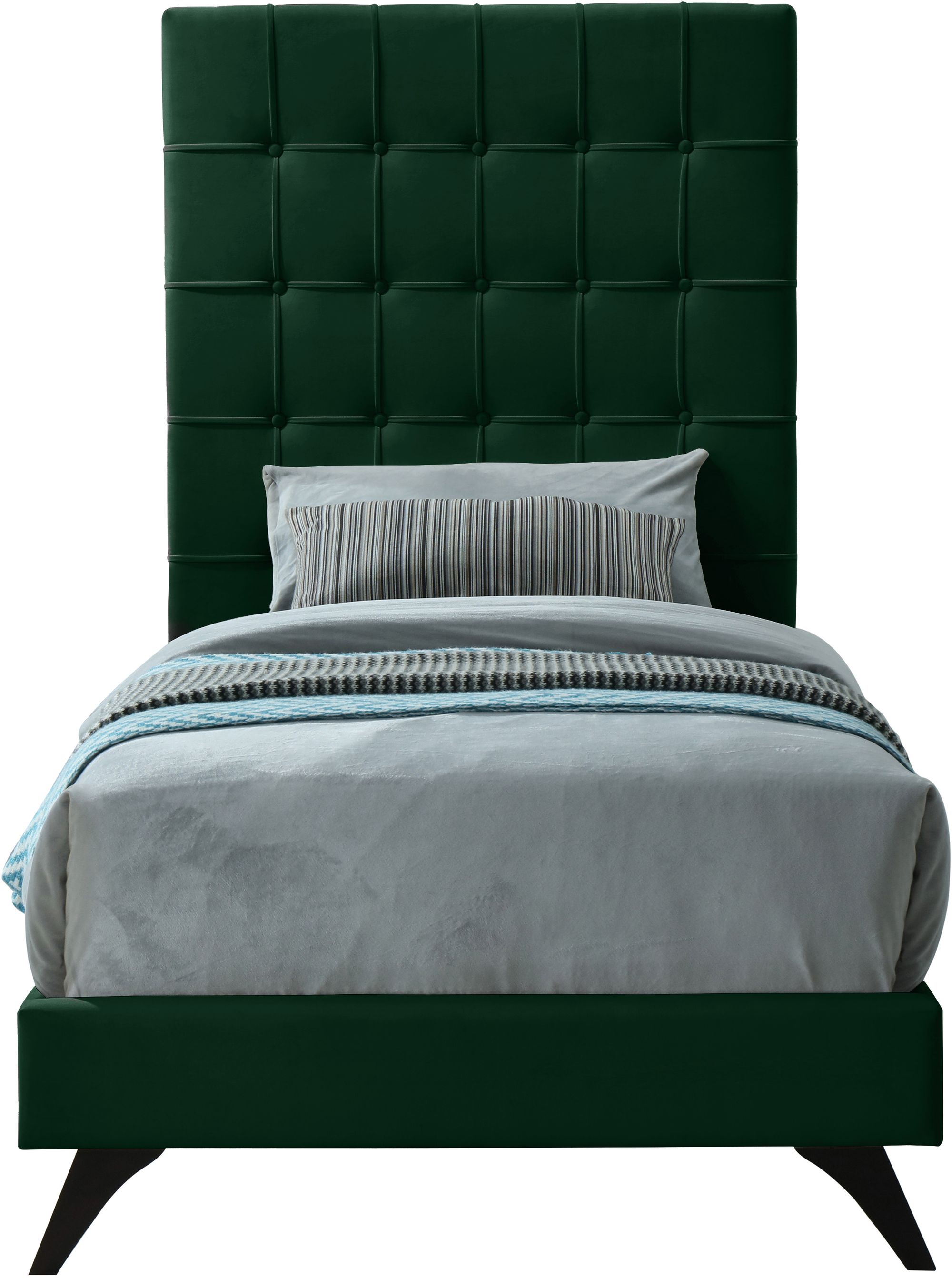 Elly Velvet Twin Size Bed