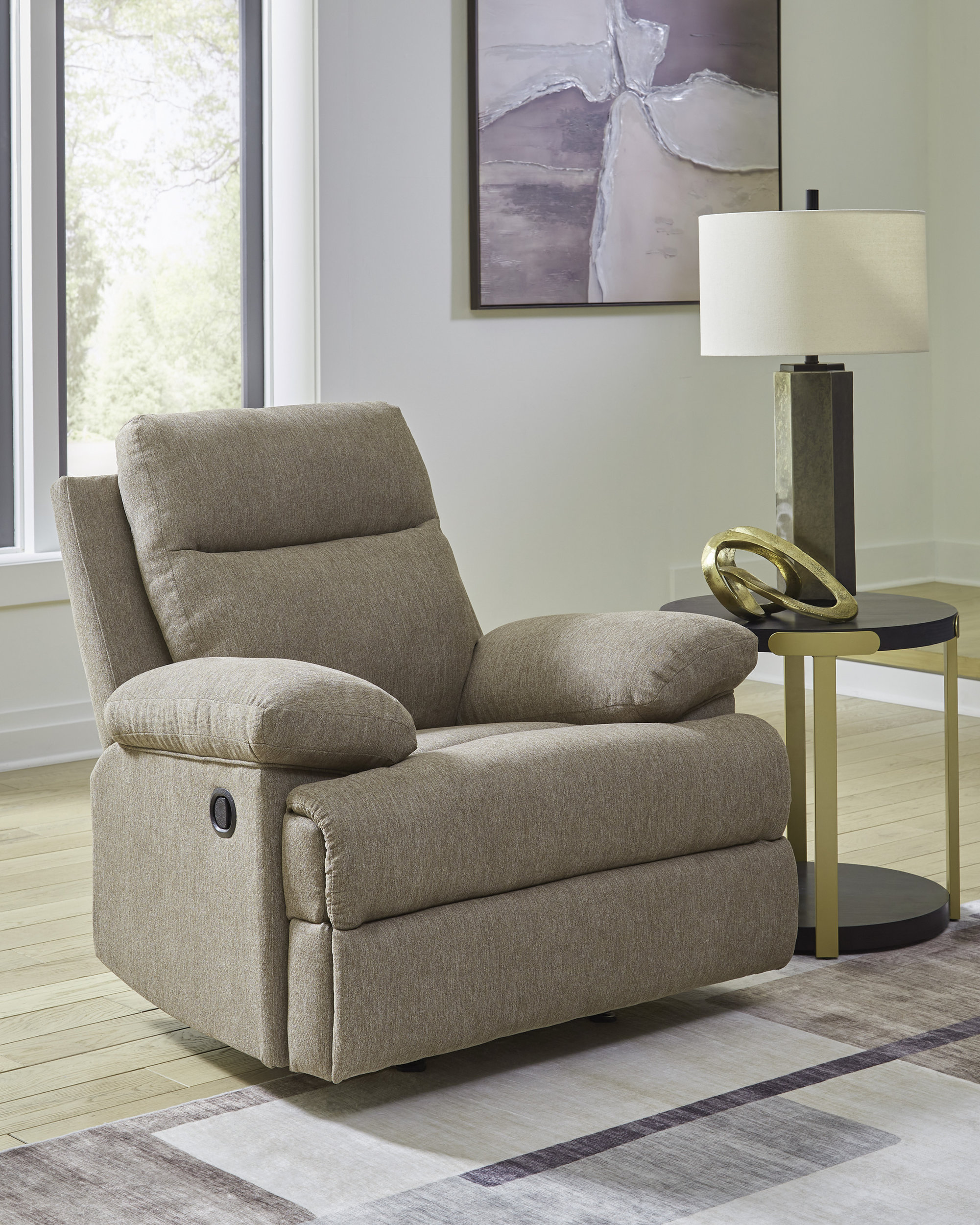 Side-Swipe Polyester Rocker Recliner
