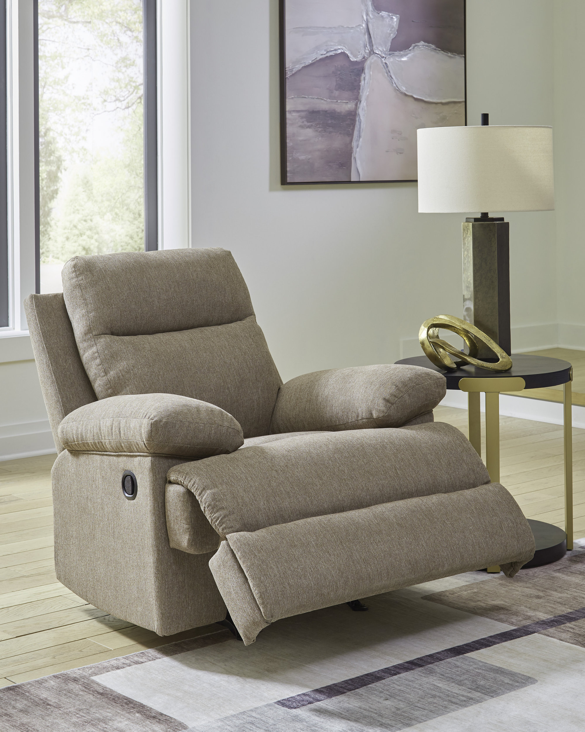 Side-Swipe Polyester Rocker Recliner