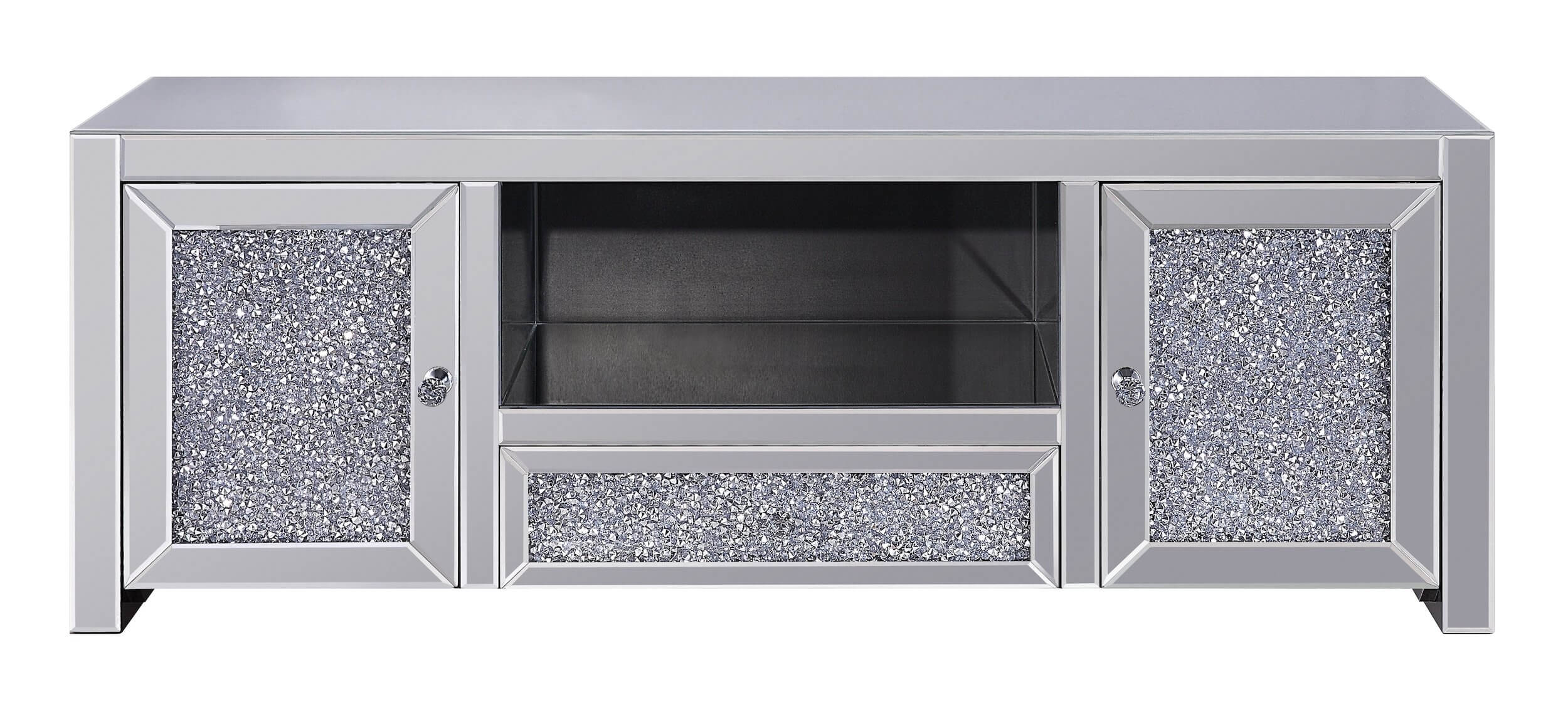 Noralie 91450 Mirror/Faux Diamonds TV Stand