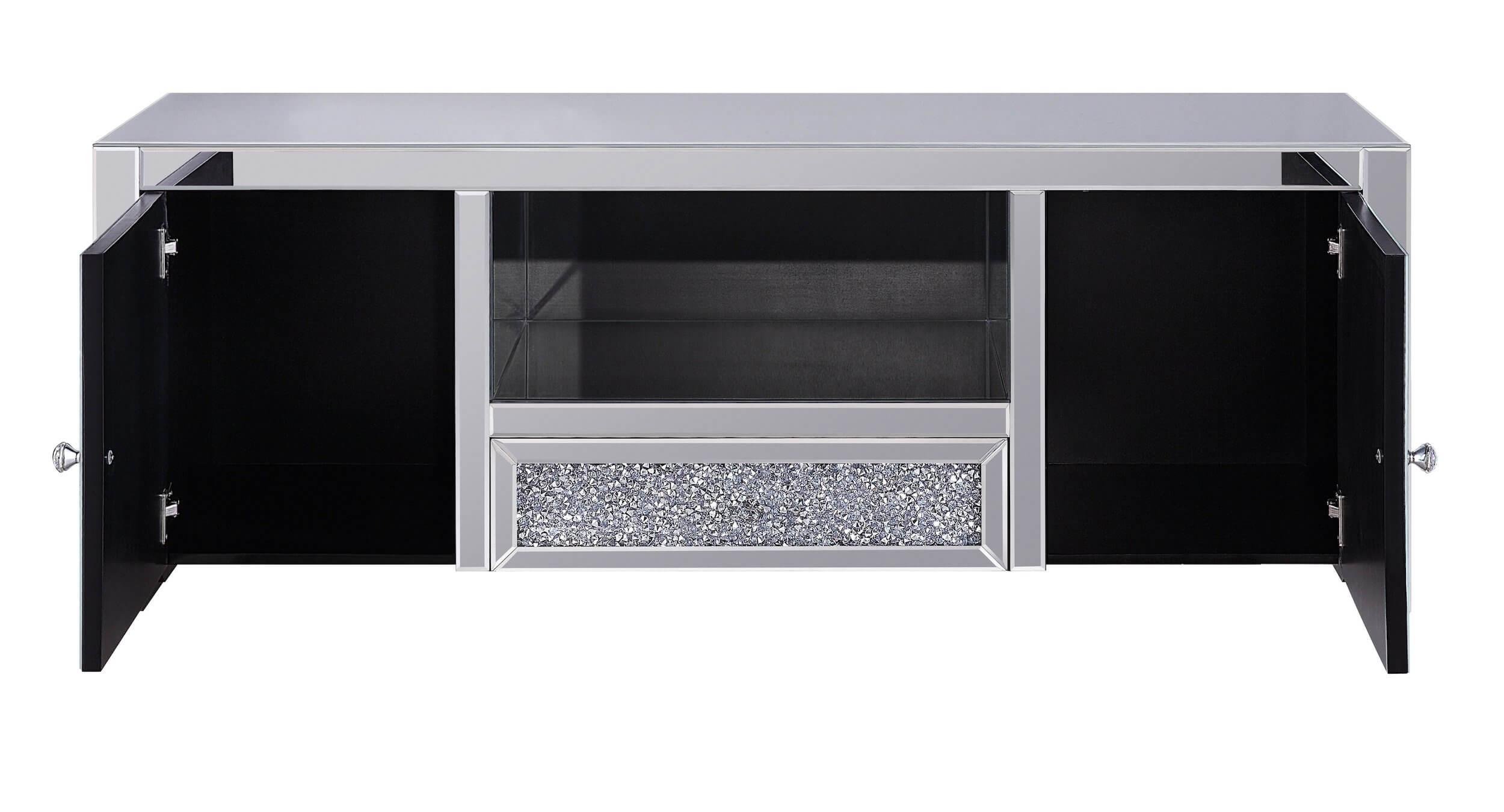Noralie 91450 Mirror/Faux Diamonds TV Stand