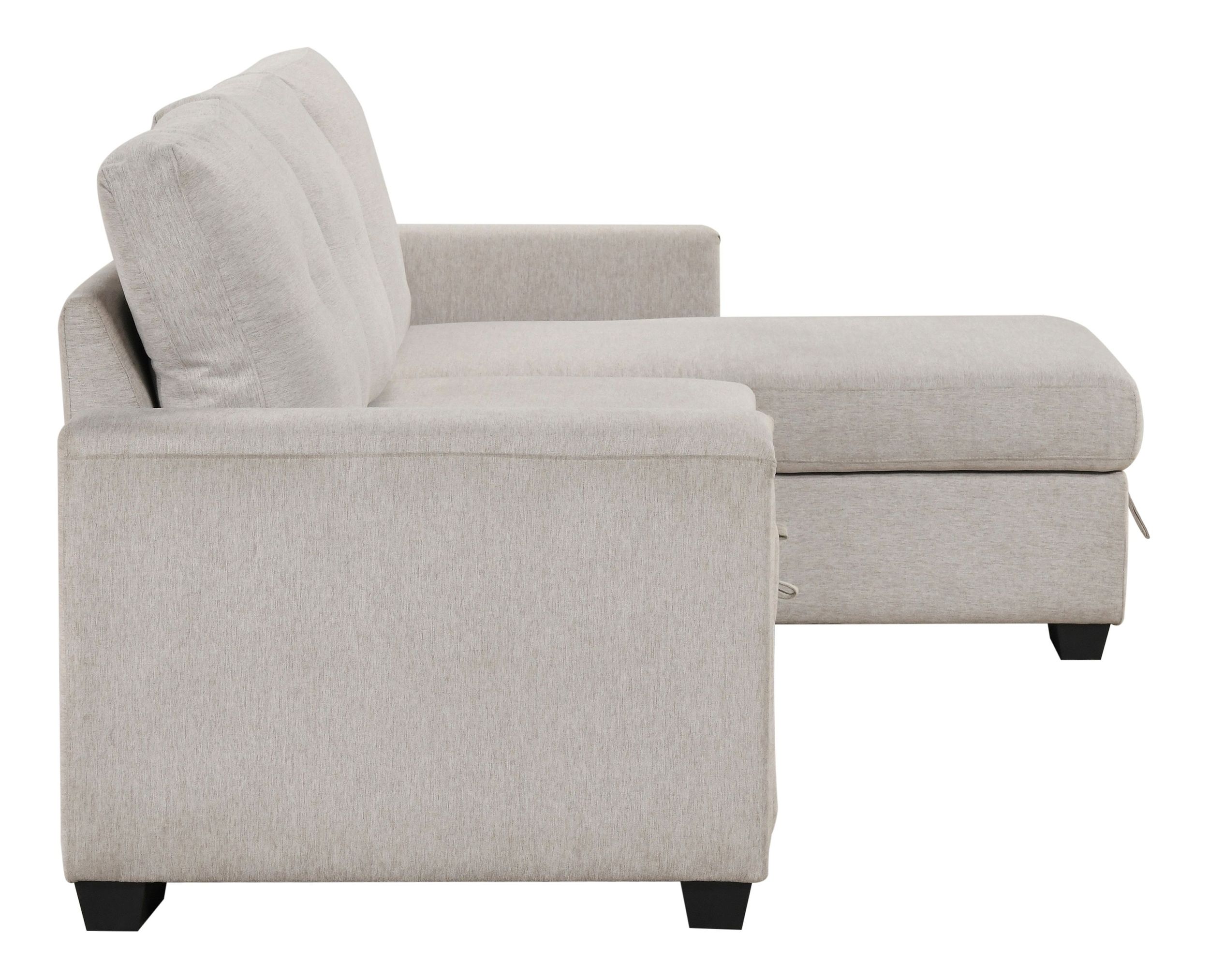 Convene Polyester 2‑Piece Sectional with Reversible Chaise and Pull‑out Bed
