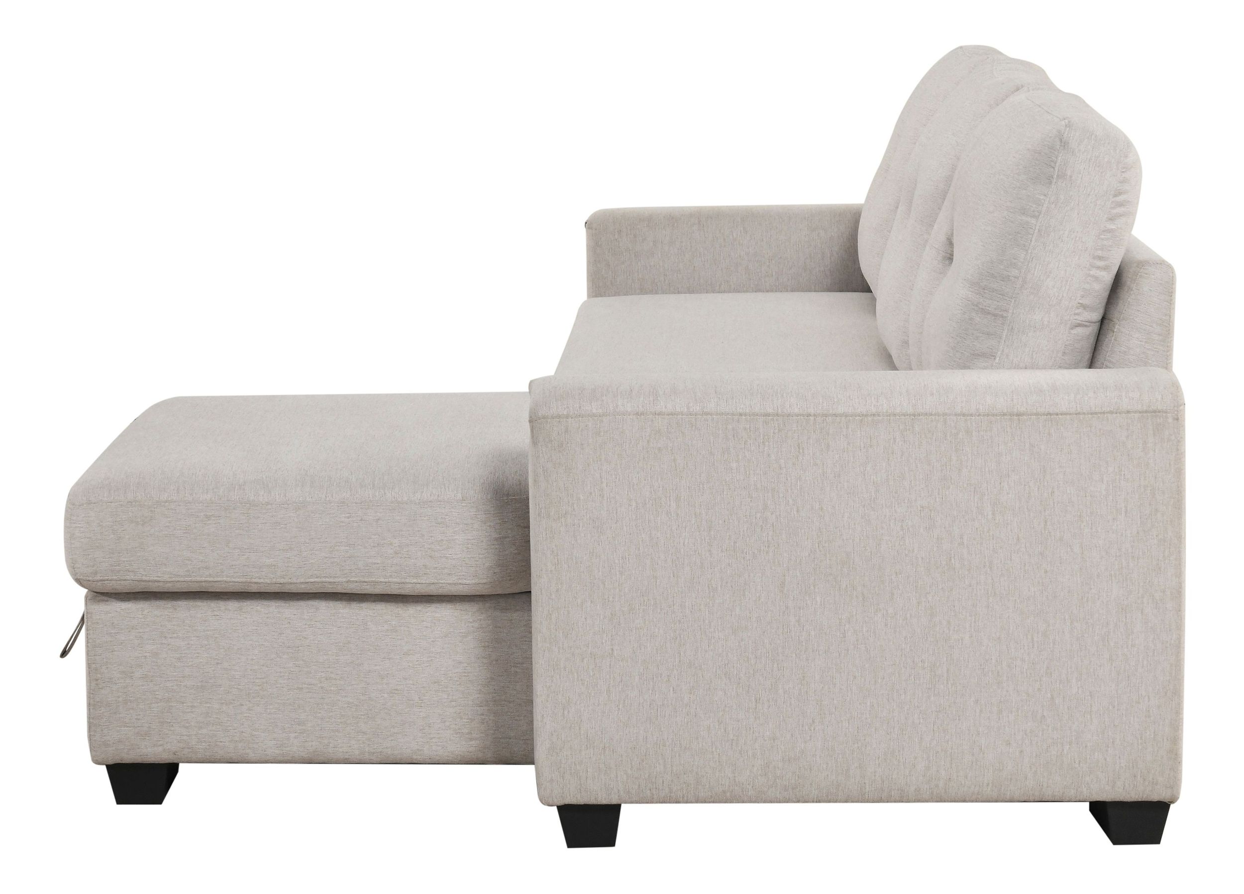 Convene Polyester 2‑Piece Sectional with Reversible Chaise and Pull‑out Bed