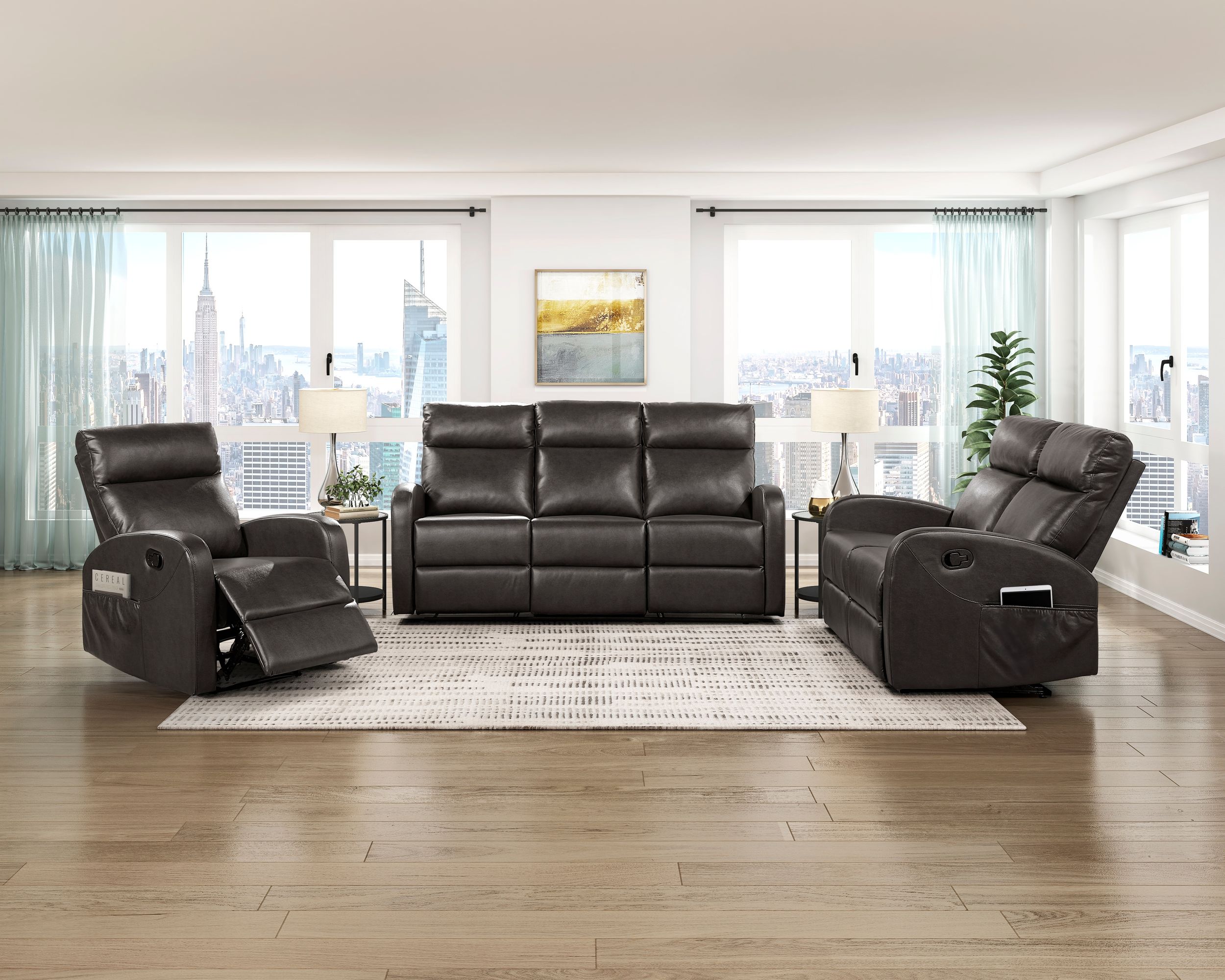 Allen Faux Leather Reclining Chair