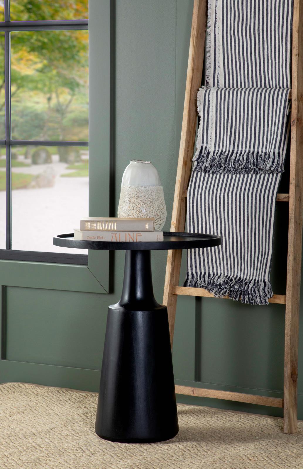Ixia Round Wood Accent Table