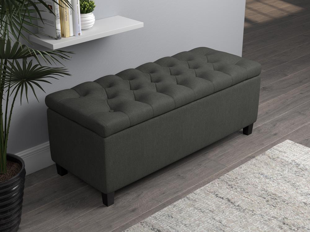 Samir Lift Top Storage Fabric Bench