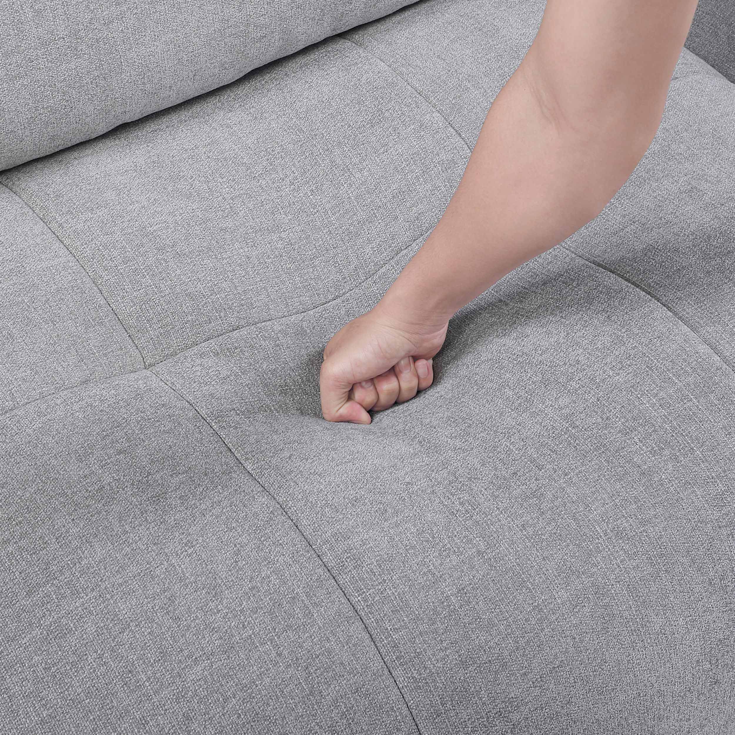 Tidal Polyester 4‑Piece Modular Sofa Chaise with Ottoman