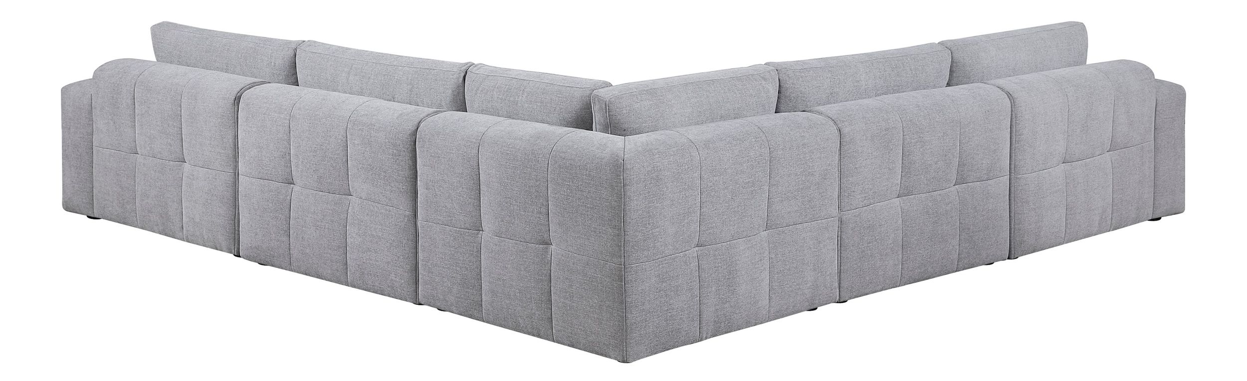 Tidal L-Shaped Polyester 5‑Piece Modular Sectional