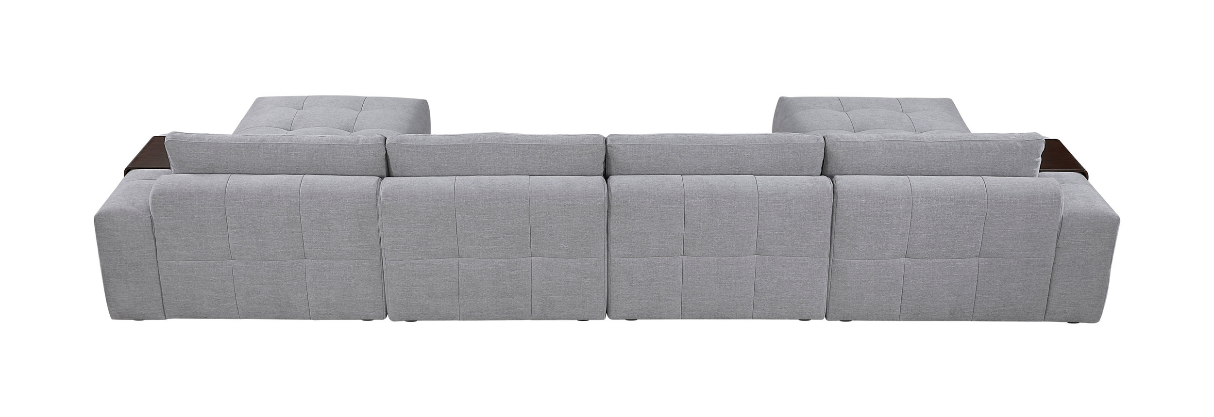 Tidal U-Shaped Polyester 6‑Piece Modular Sectional with Ottomans