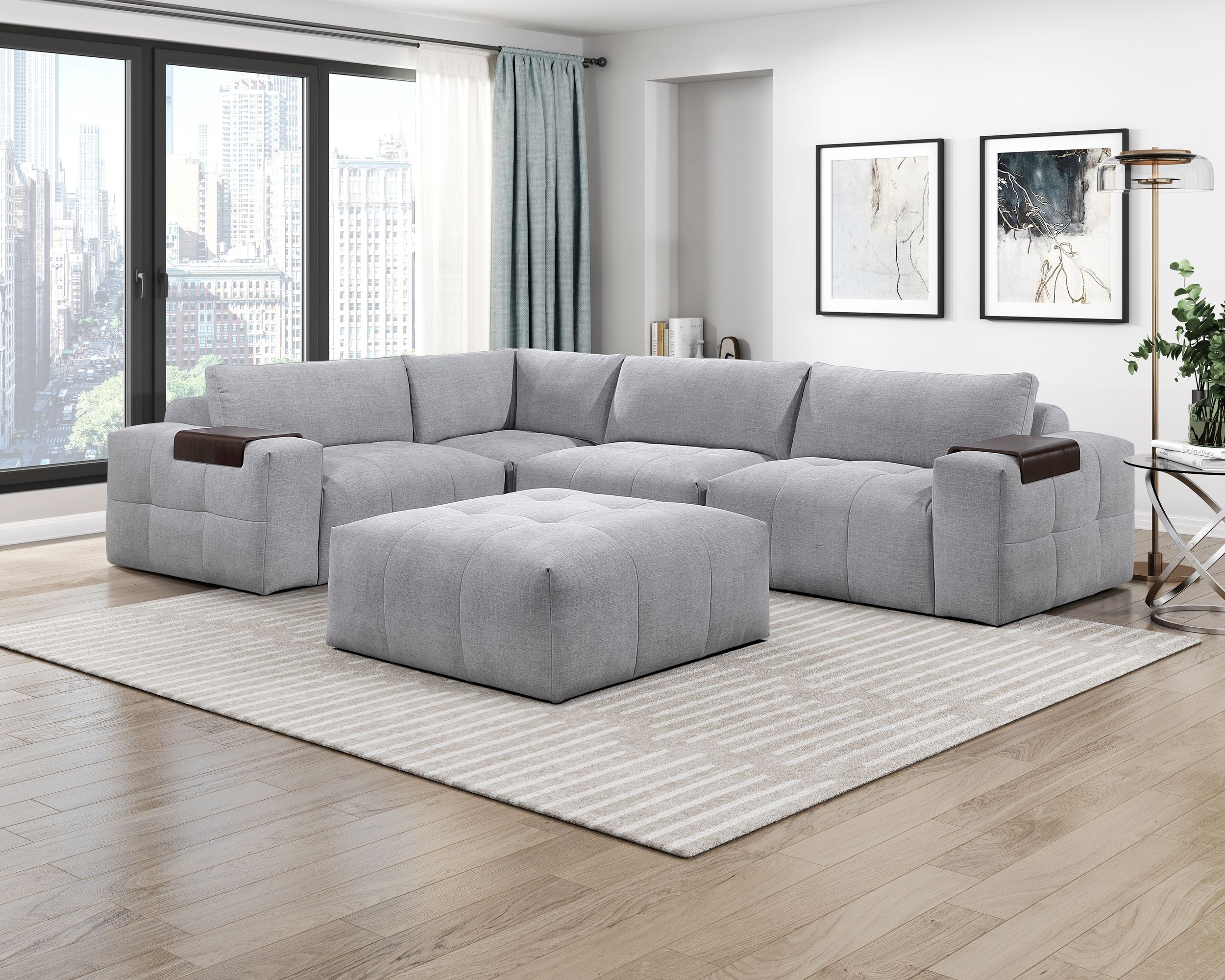 Tidal Polyester Modular Living Room Set