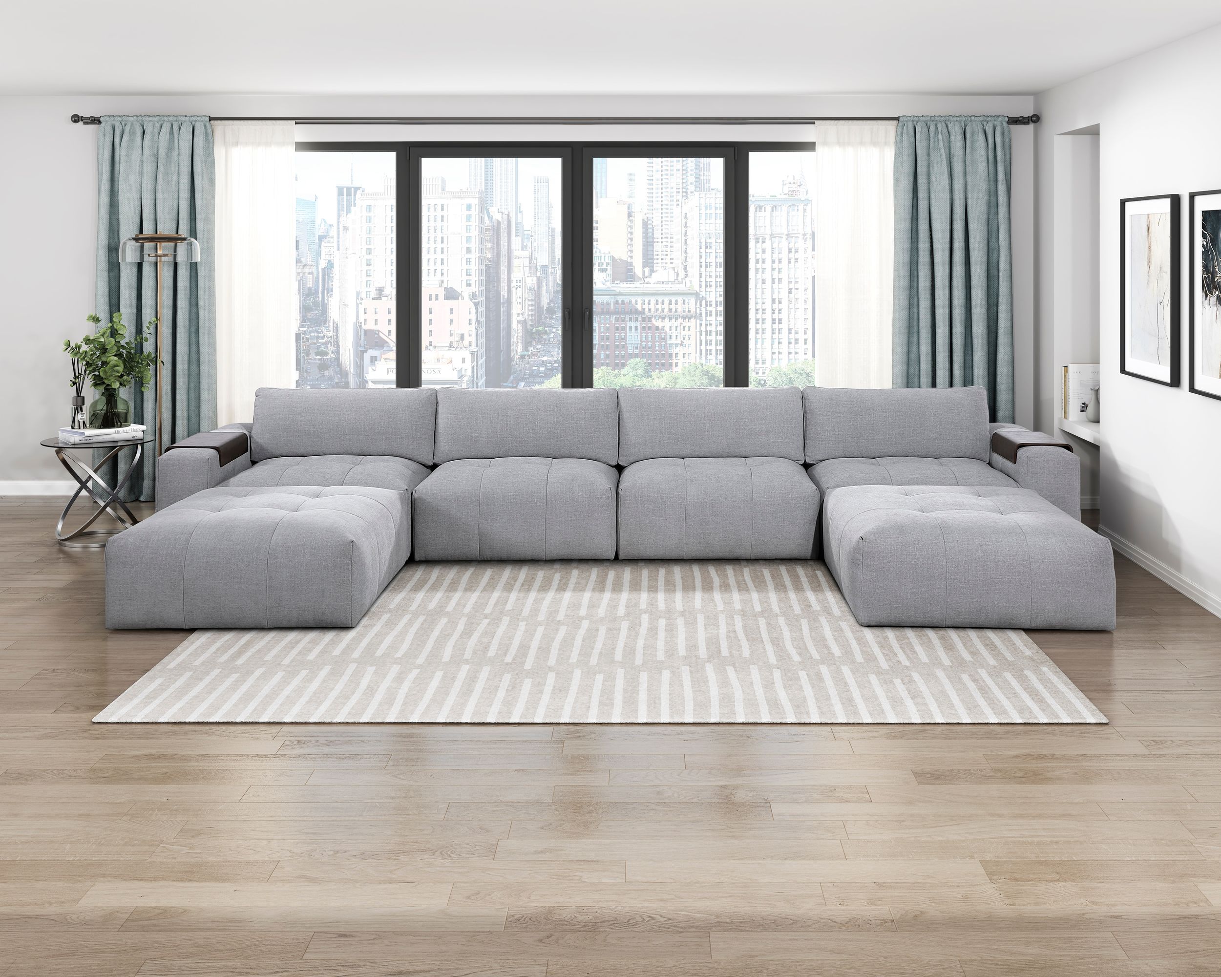 Tidal Polyester Modular Living Room Set